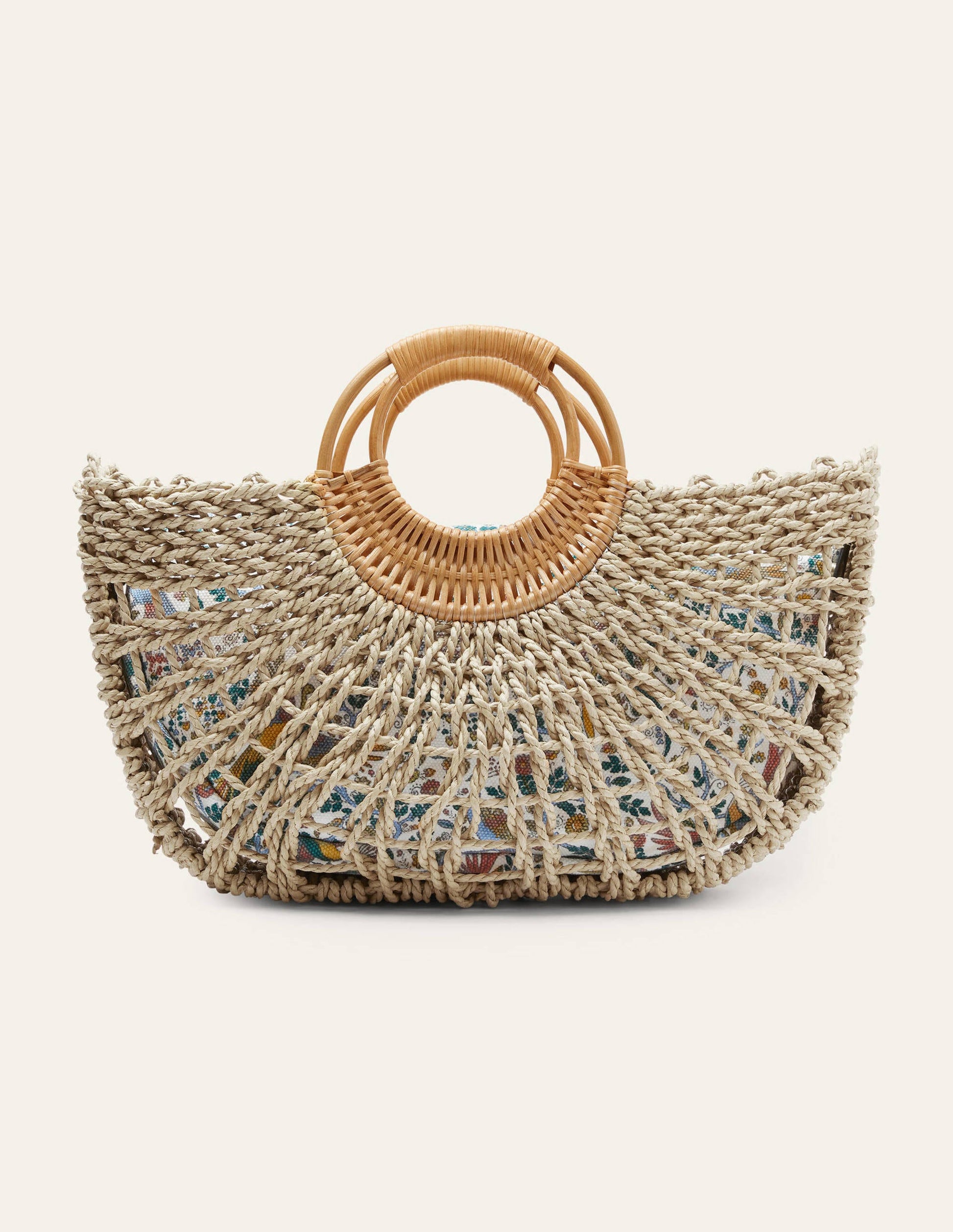 Hand Held Basket Bag-Natural-4