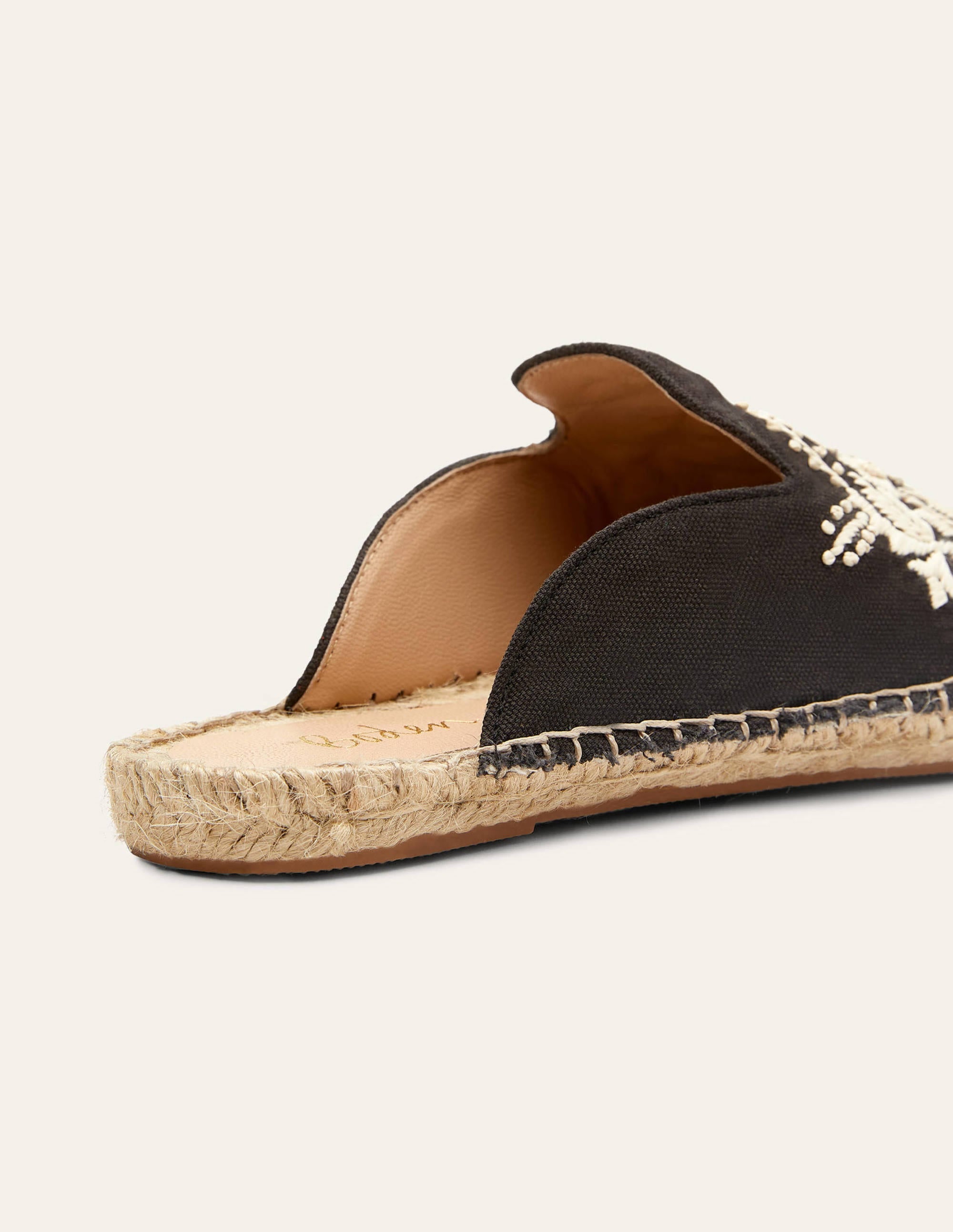 Embroidered Mule Espadrilles-Black Embroidery - Image 3