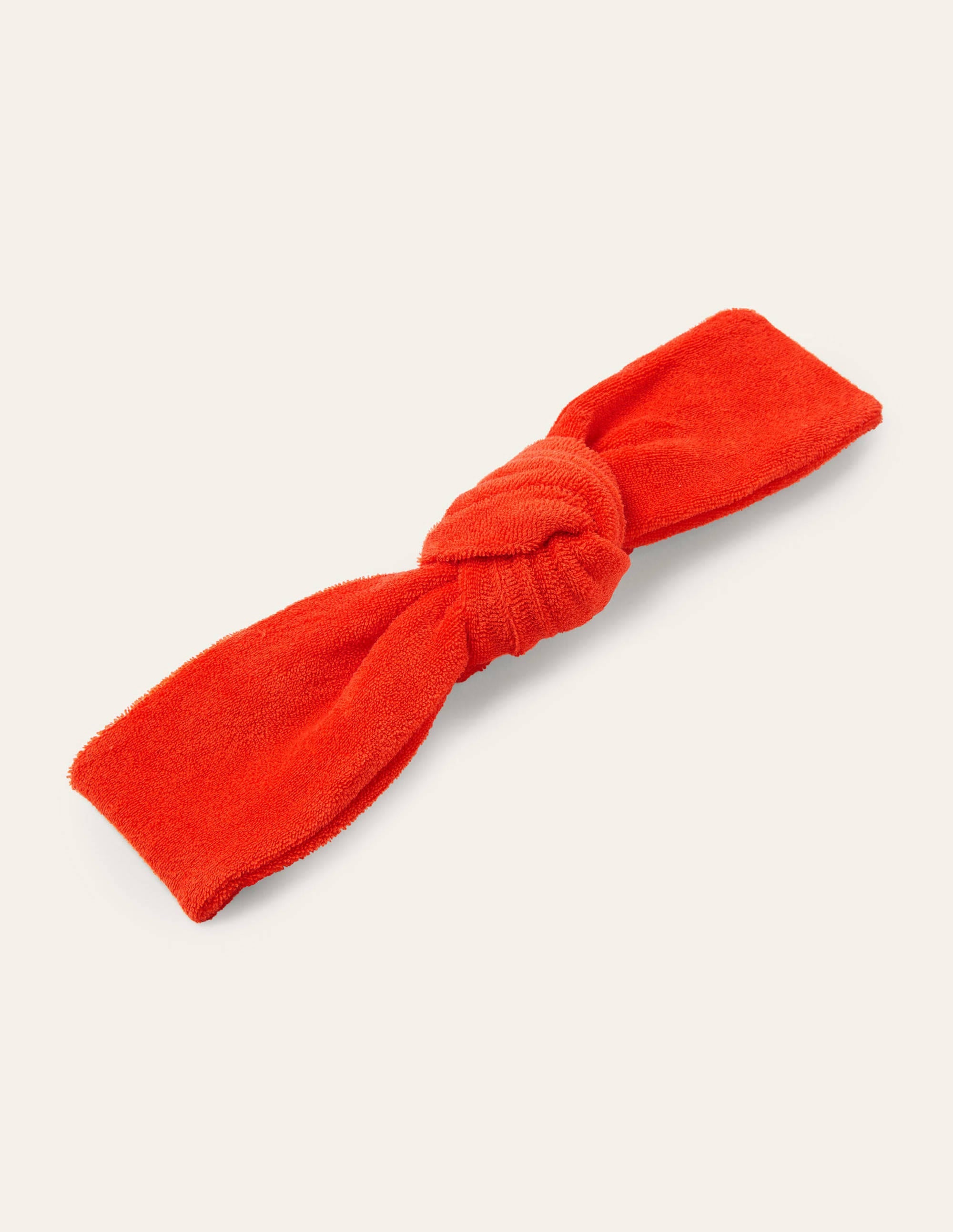 Towelling Headband-Bright Papaya - Image 1