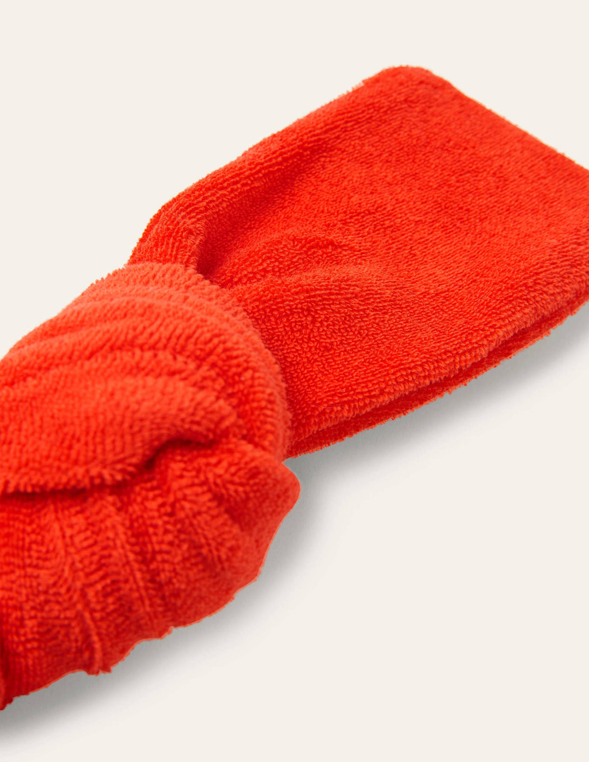 Towelling Headband-Bright Papaya-2