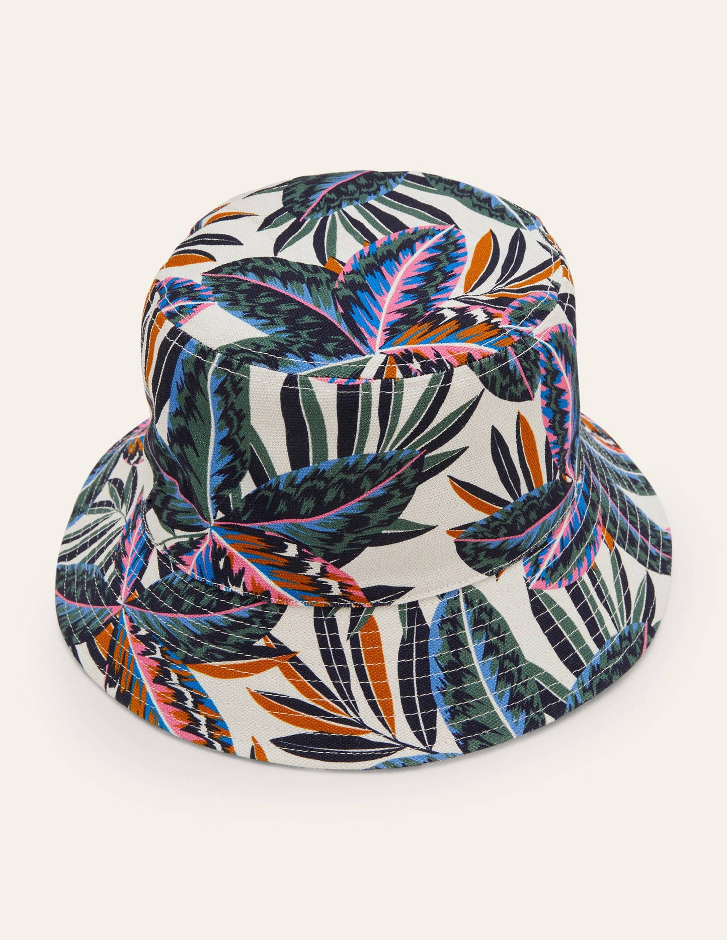 Canvas Bucket Hat-Multi, Exotic Leaves