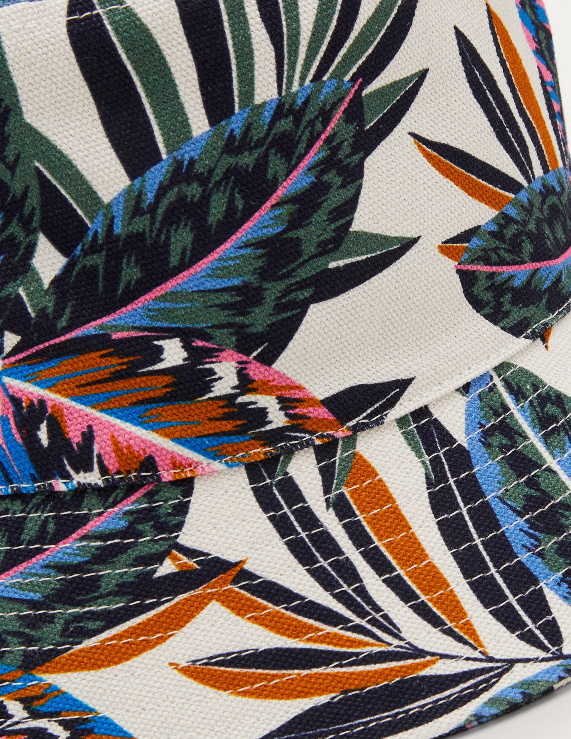Canvas Bucket Hat-Multi, Exotic Leaves-3