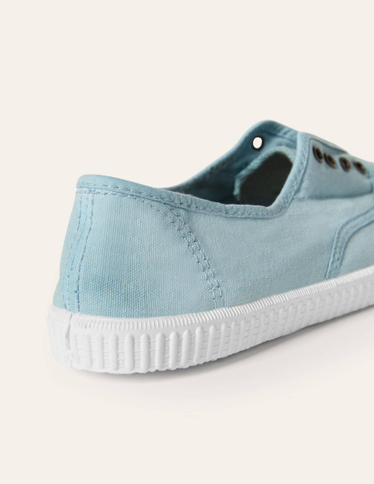 Laceless Canvas Plimsoll-Light Blue - Image 3