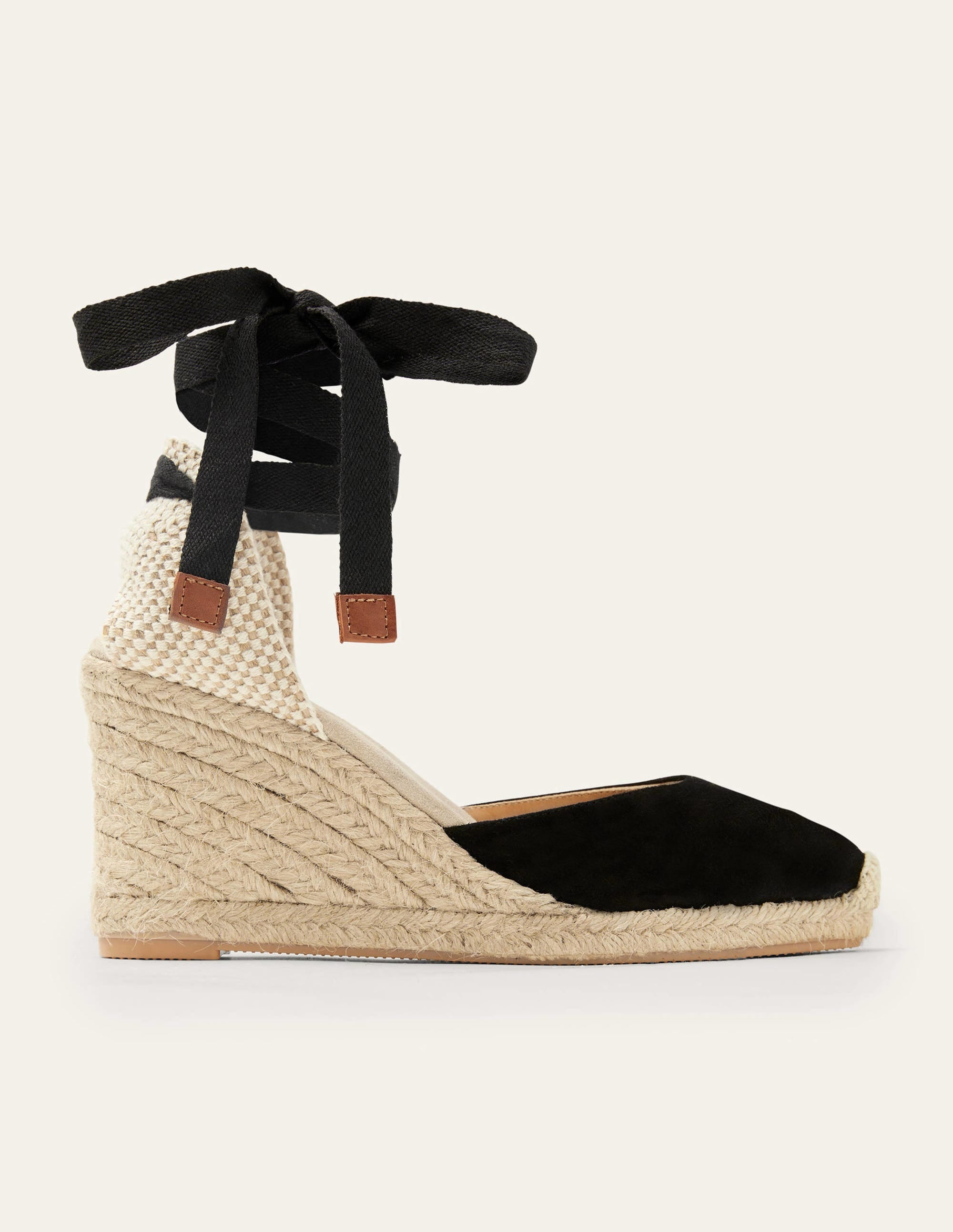 Cassie High Espadrille Wedges-Black - Image 2