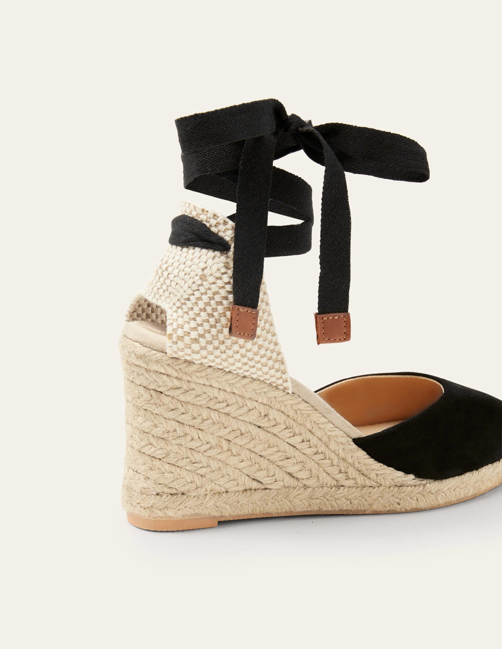 Cassie High Espadrille Wedges-Black - Image 3
