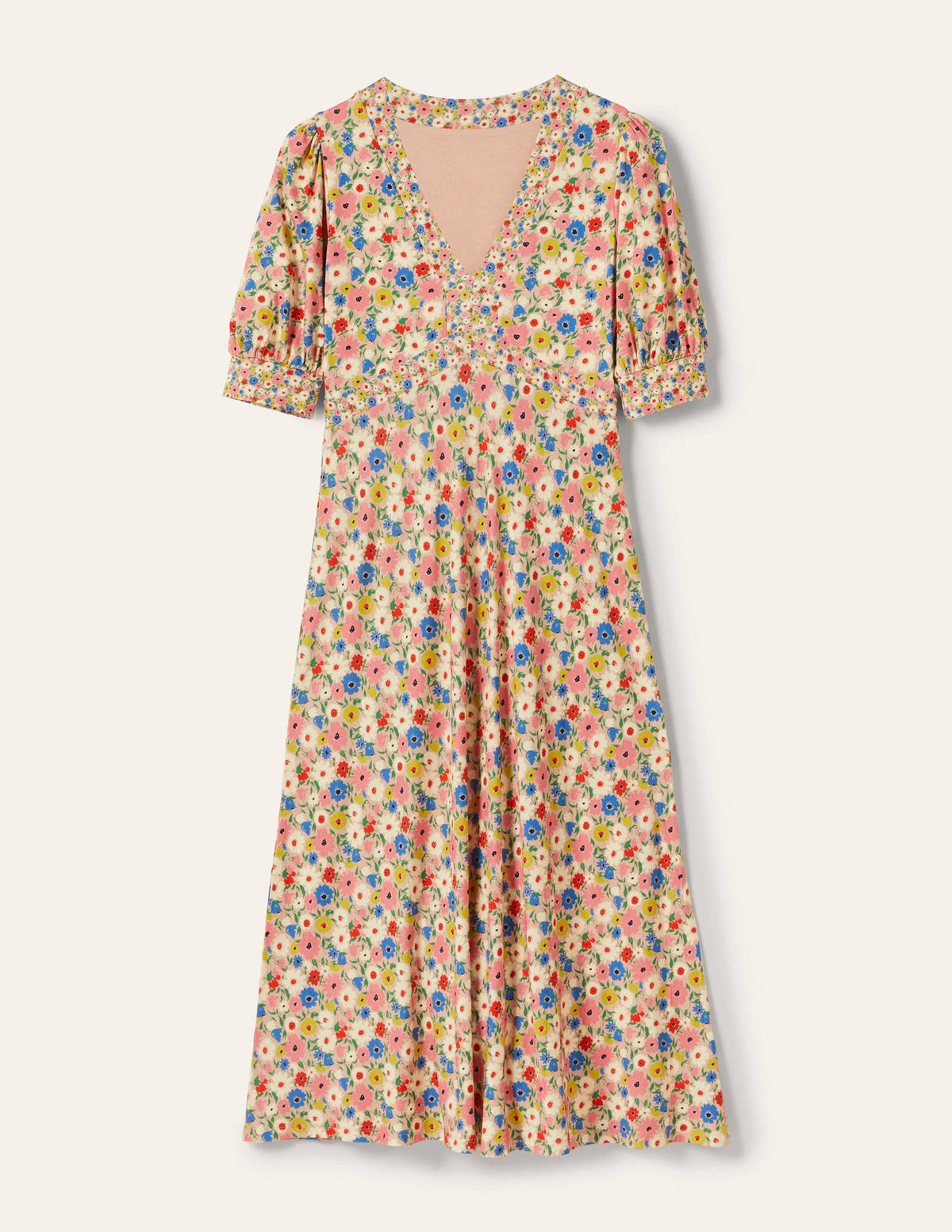 Eva Jersey Midi Dress-Milkshake Elegant Bloom - Image 5