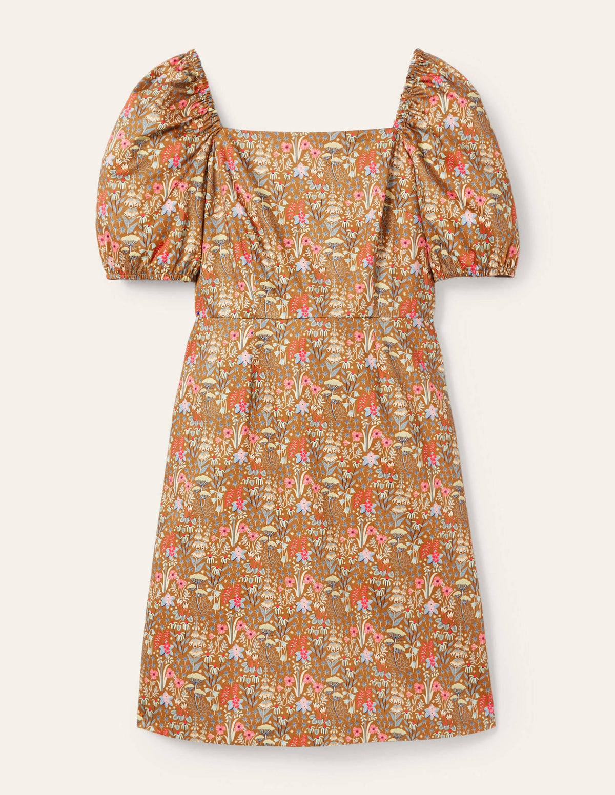Puff Sleeve Mini Dress-Frankincense Wildflower Bloom-5