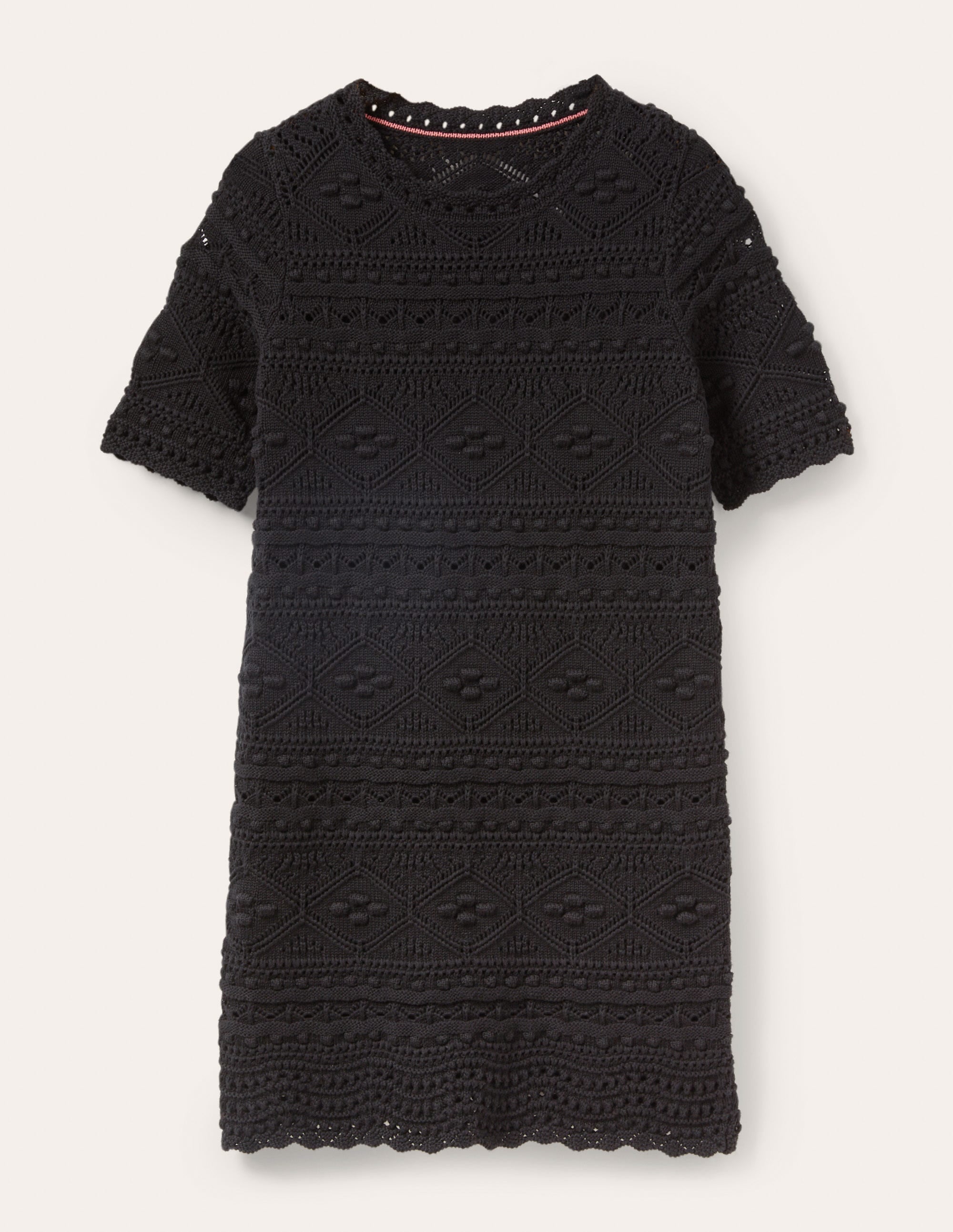 Claudia Textured Knitted Dress-Black - Image 5