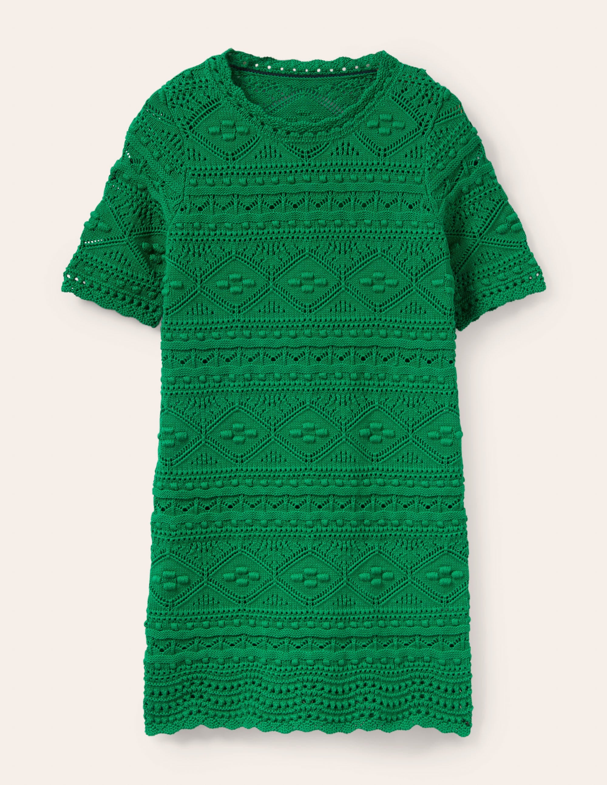 Claudia Textured Knitted Dress-Highland Green - Image 6