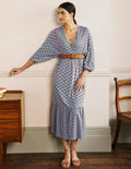 Anita Jersey Midi Dress-Dusty Blue, Oriental Bud
