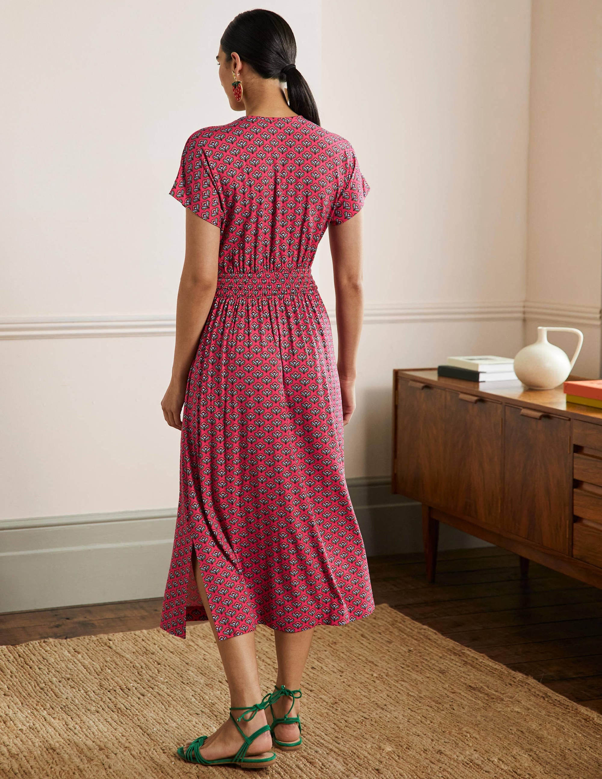 Jersey Midi Dress-Radish Geo - Image 3