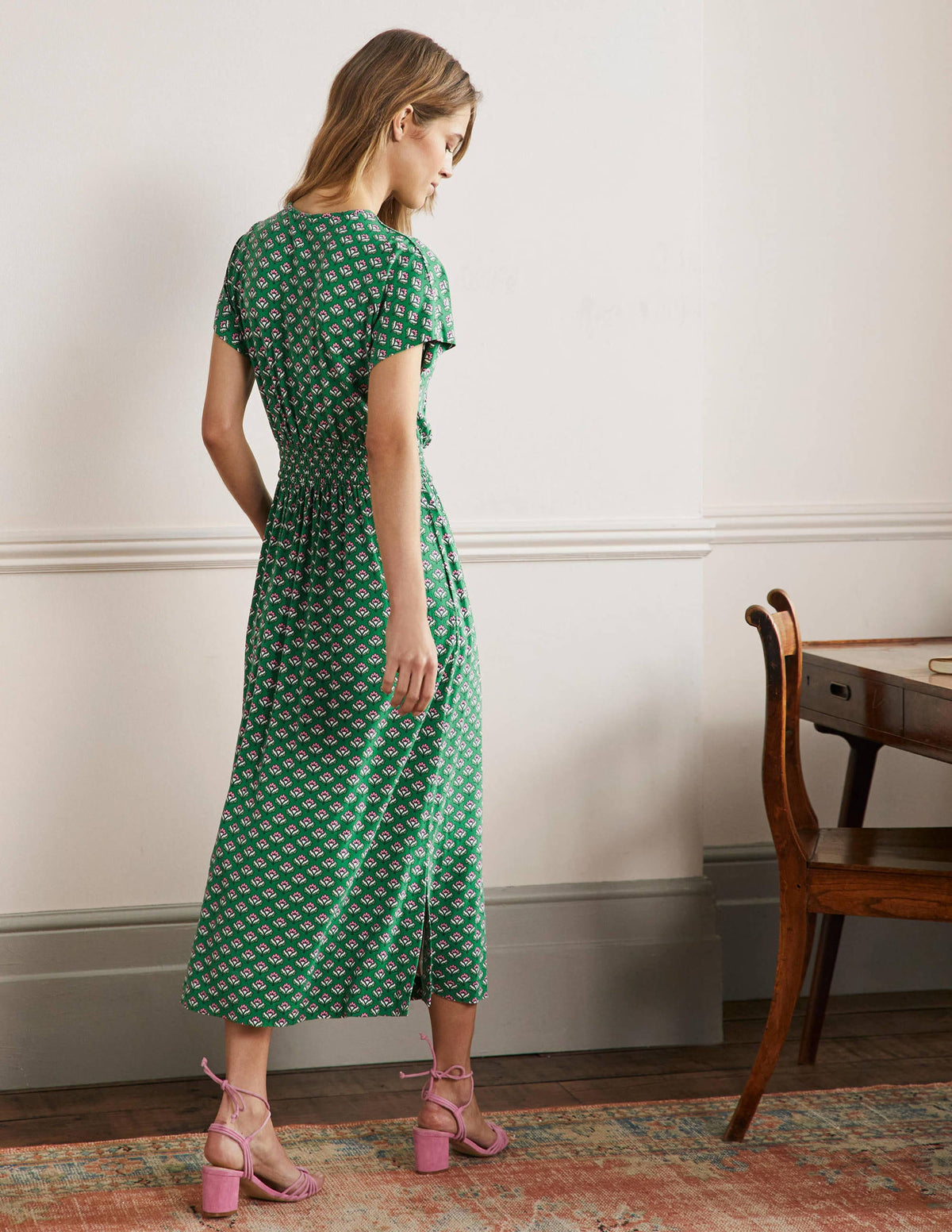 Jersey Midi Dress-Highland Geo - Image 6
