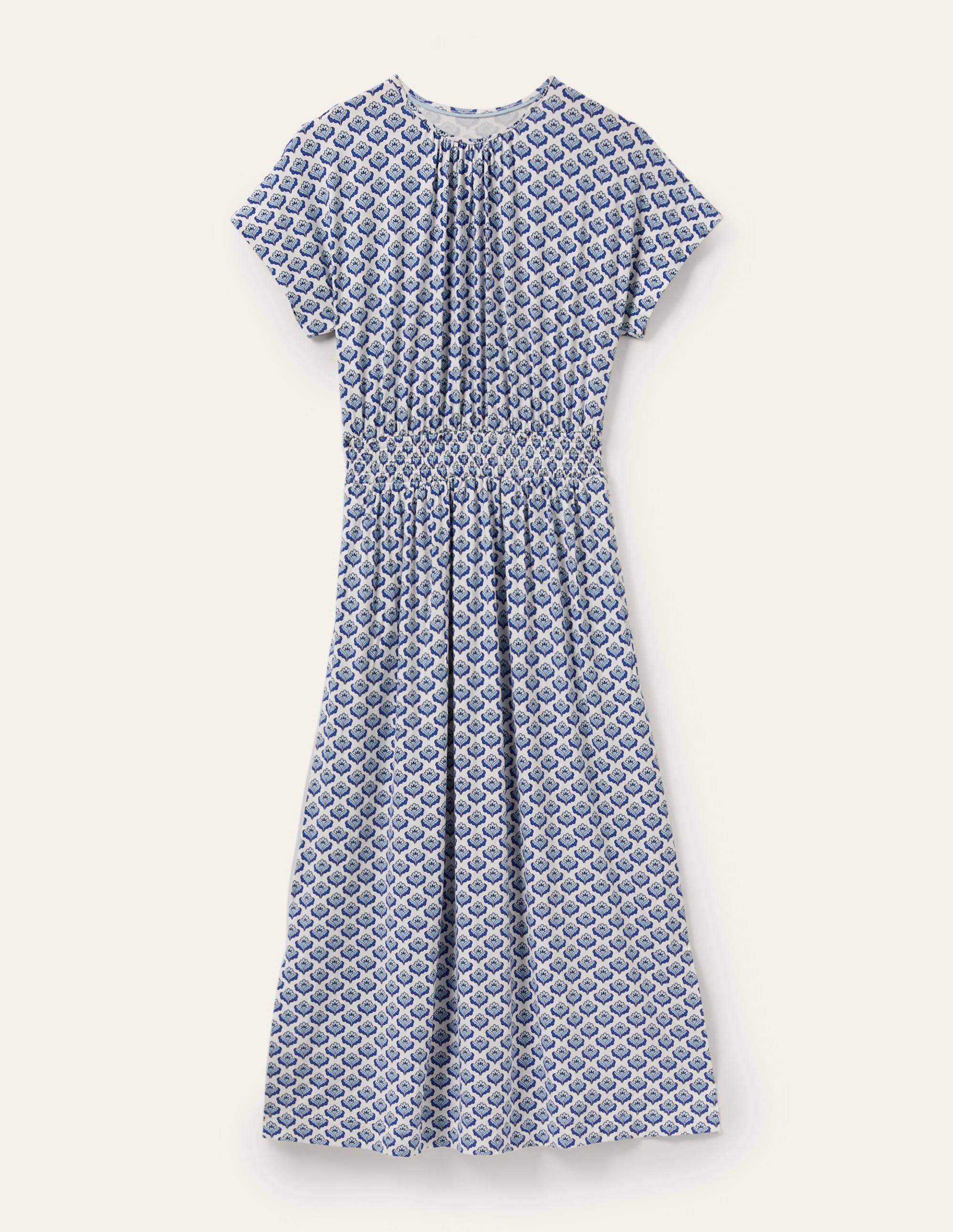 Jersey Midi Dress-Ivory Geo - Image 6