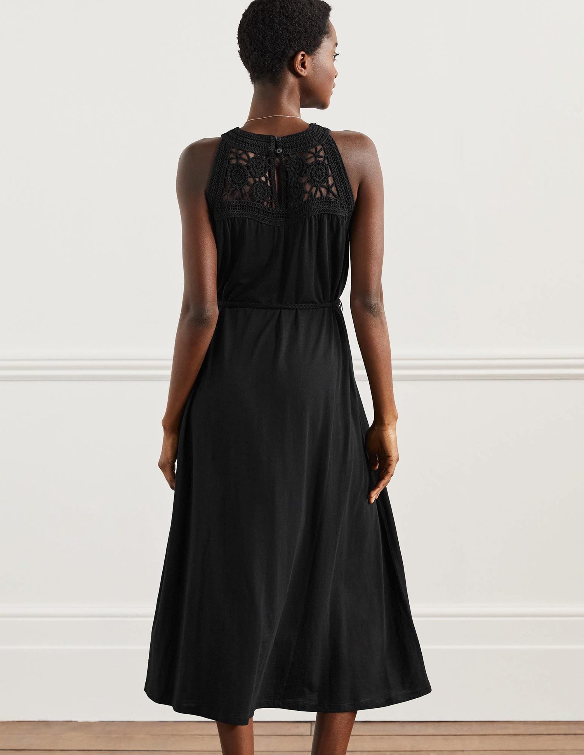 Anais Jersey Midi Dress-Black - Image 8