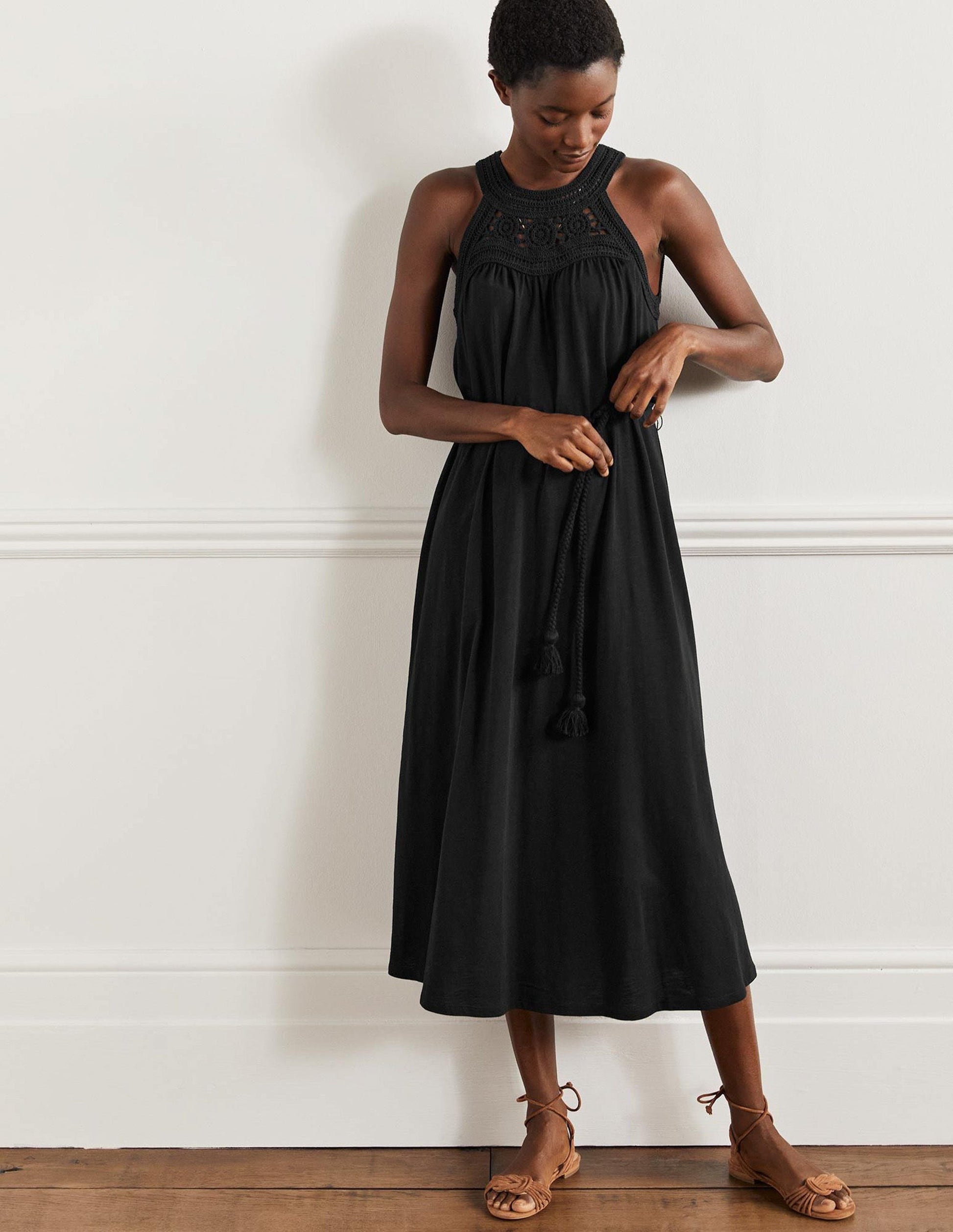 Anais Jersey Midi Dress-Black-10