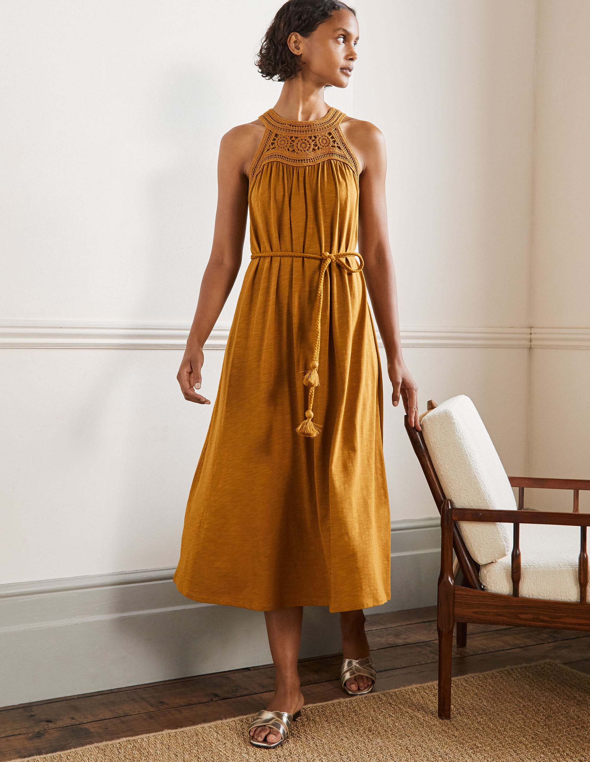 Anais Jersey Midi Dress-Frankincense - Image 1