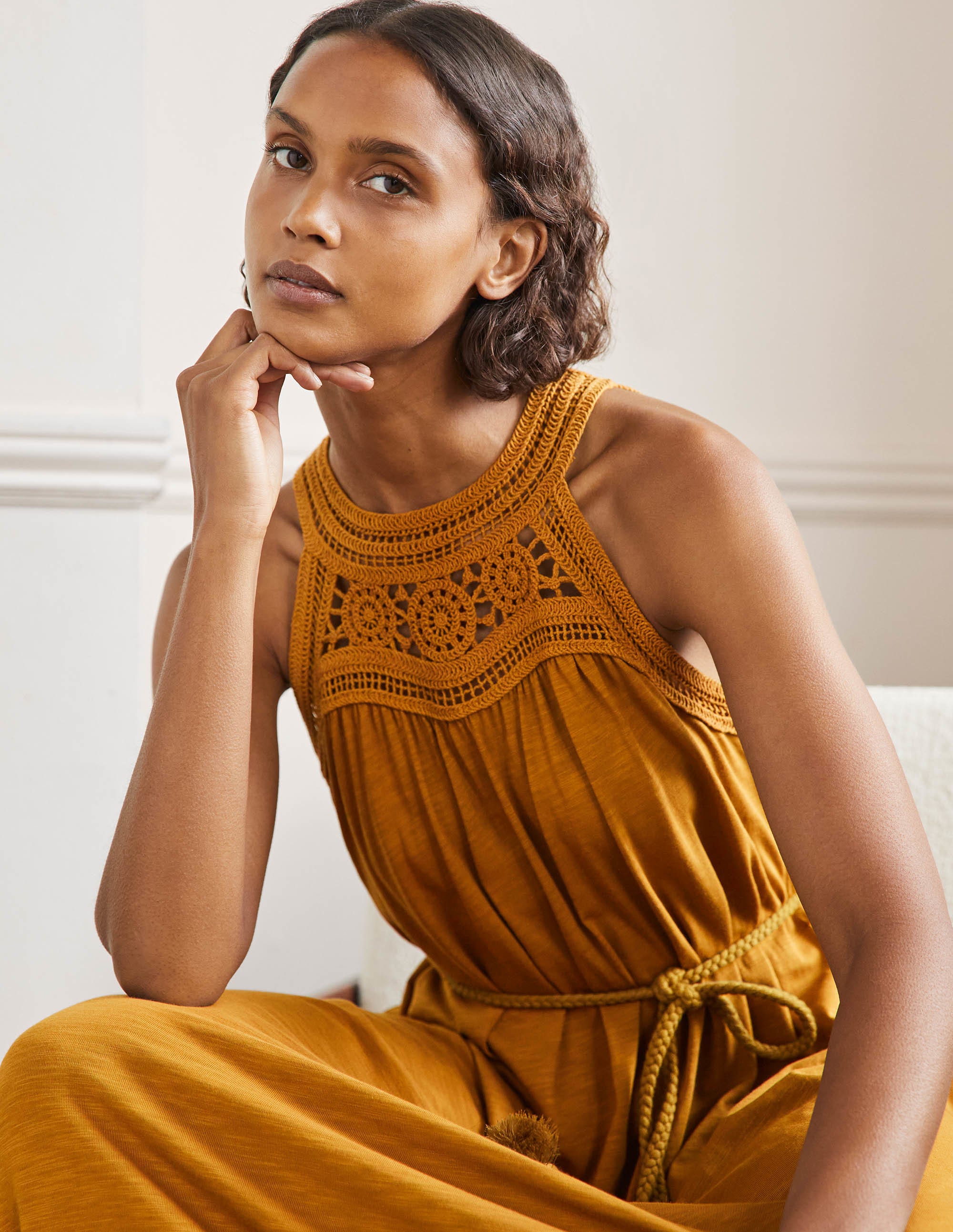 Anais Jersey Midi Dress-Frankincense - Image 5