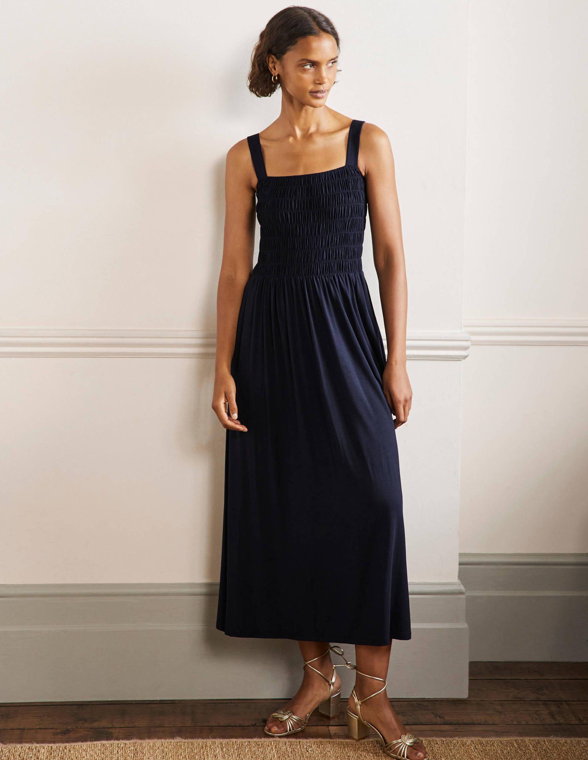 Peggy Jersey Maxi Dress-Navy - Image 1