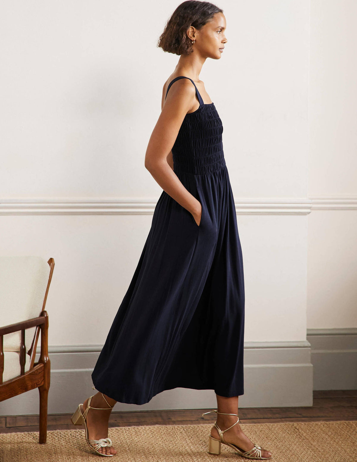 Peggy Jersey Maxi Dress-Navy - Image 4