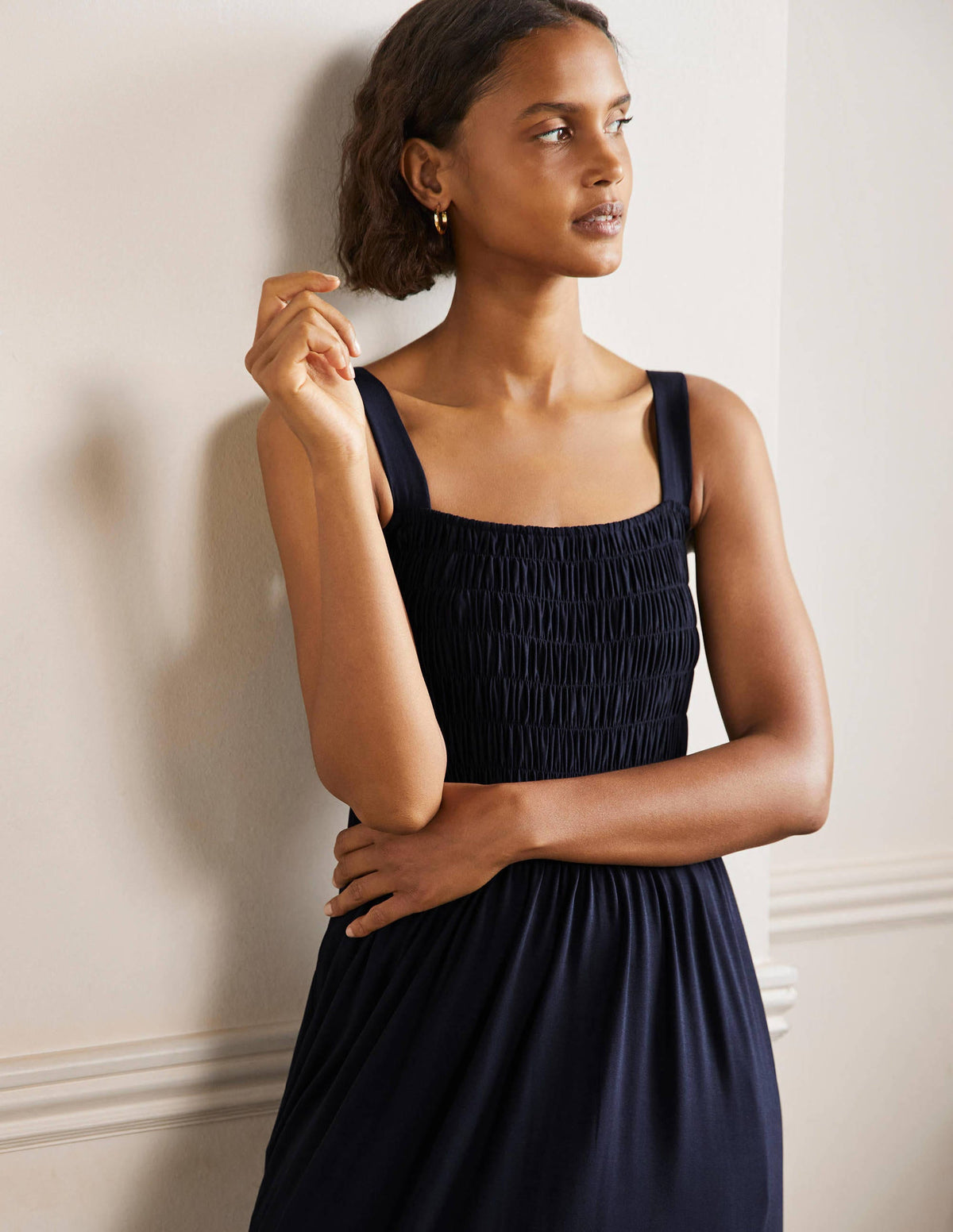 Peggy Jersey Maxi Dress-Navy - Image 5