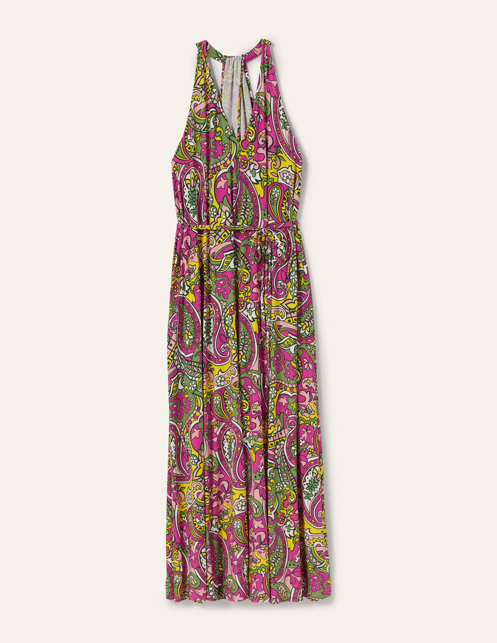 V-Neck Jersey Maxi Dress-Multi, Paisley Horizon - Image 6