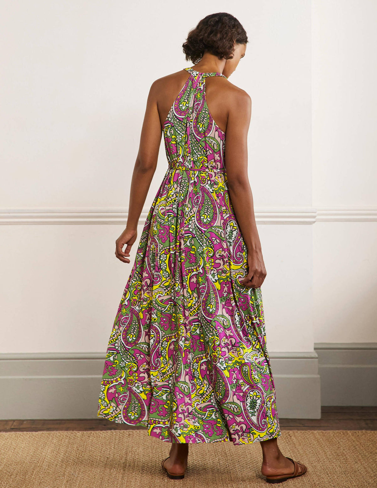 V-Neck Jersey Maxi Dress-Multi, Paisley Horizon-3