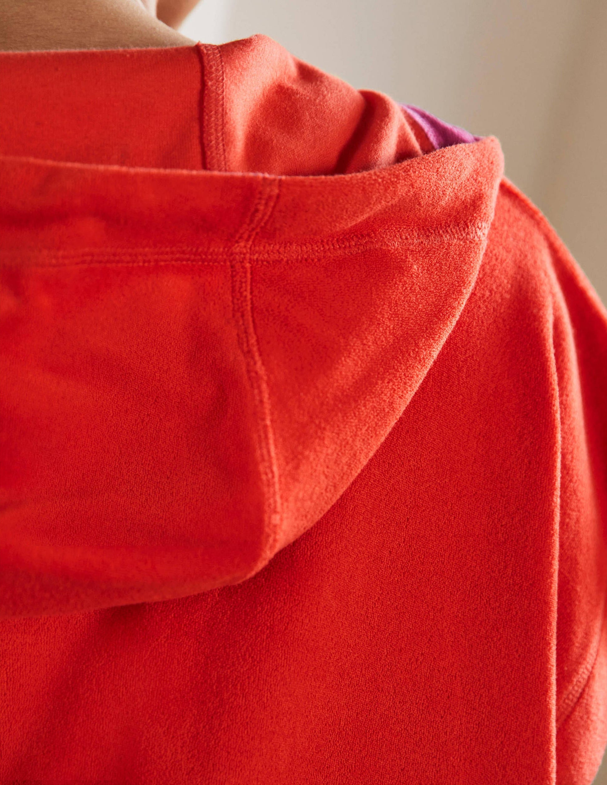 Erica Hooded Towelling Dress-Papaya-2