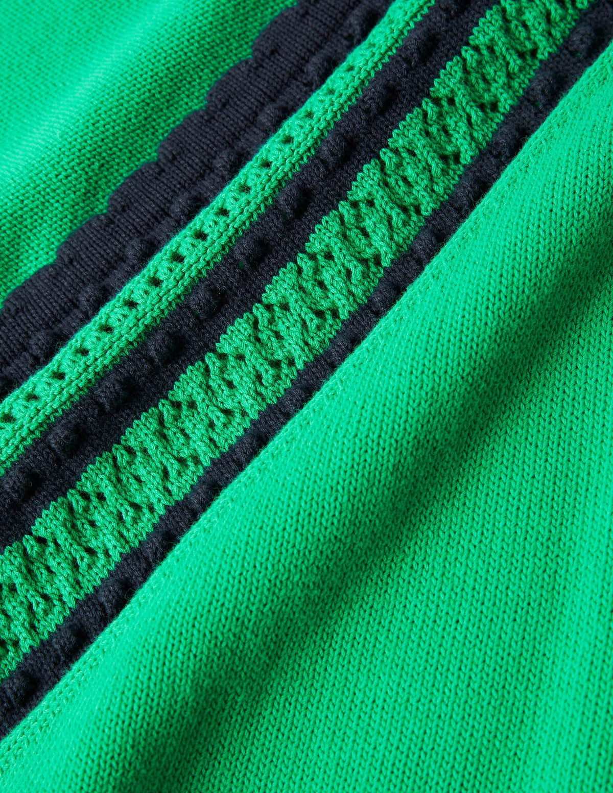 Trim Detail Knitted Midi Dress-Rich Emerald-6