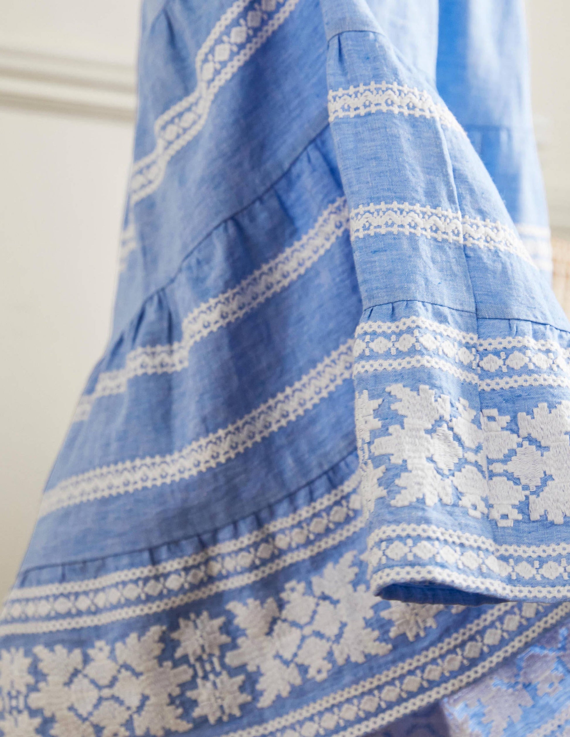 Nadia Embroidered Maxi Dress-Chambray-5