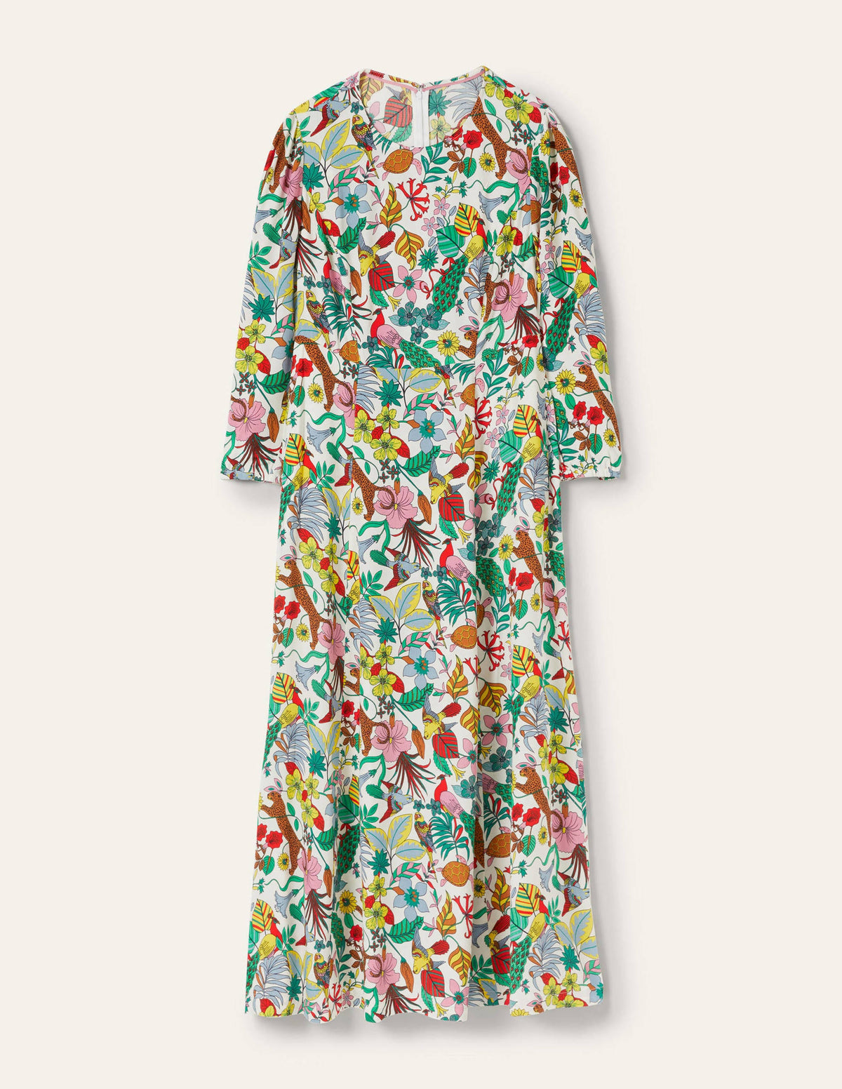 Crew Neck Maxi Dress-Multi, Exotic Paradise - Image 9