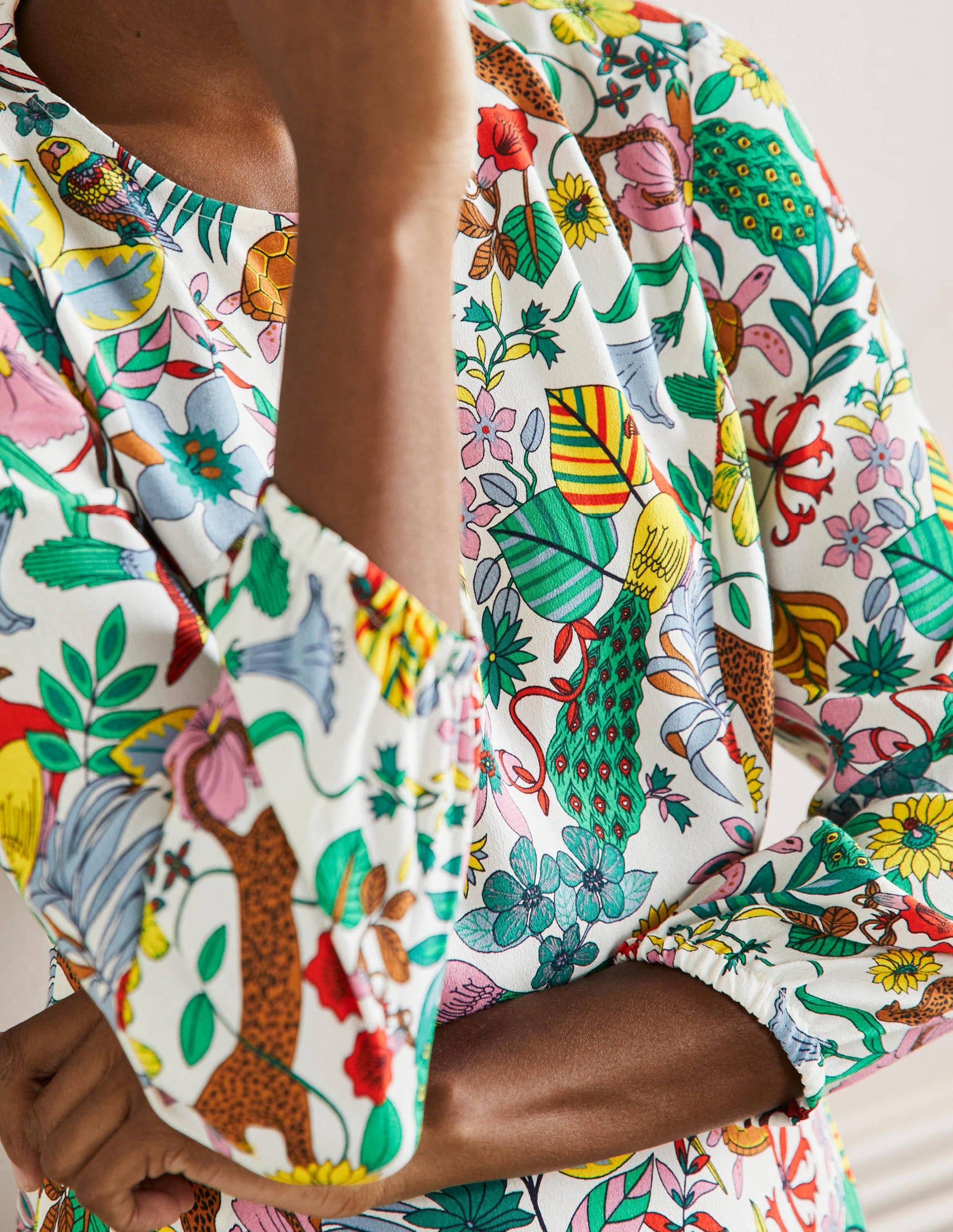 Crew Neck Maxi Dress-Multi, Exotic Paradise-2