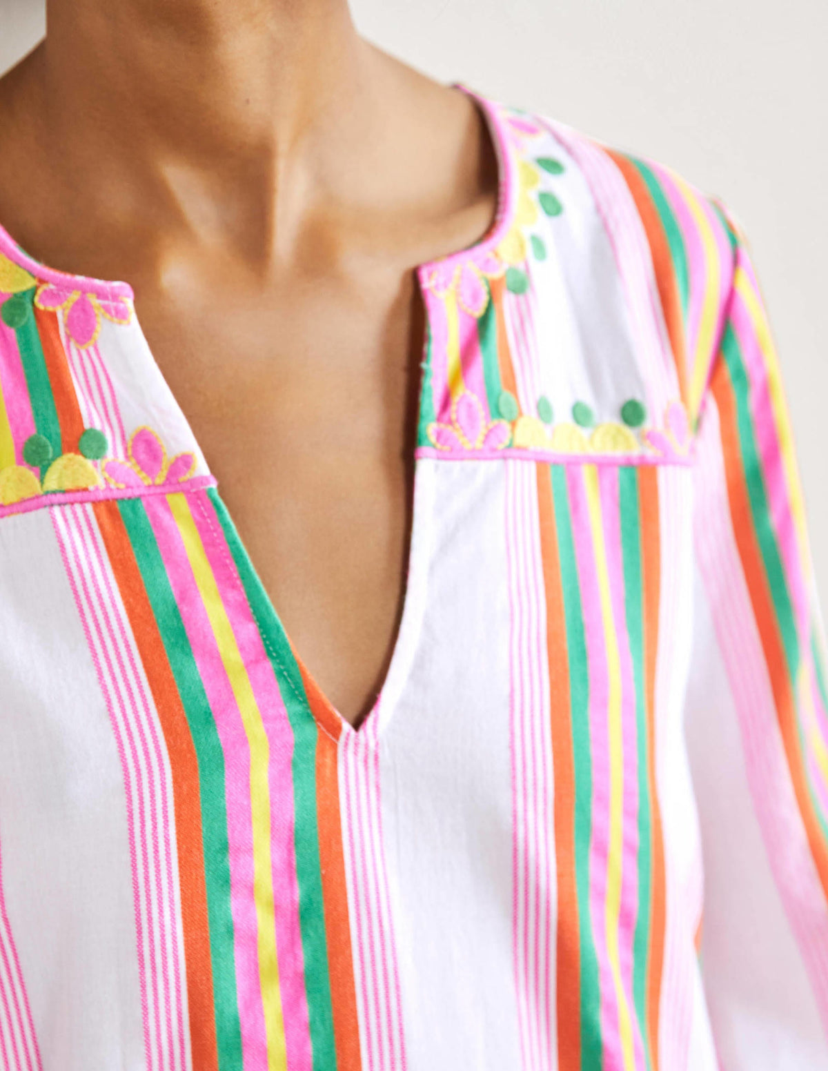 Easy Tiered Maxi Dress-Tropical Woven Rainbow Stripe - Image 2