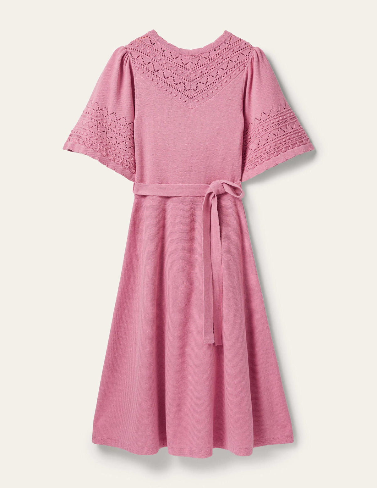 Wide Sleeve Knitted Dress-Formica Pink - Image 6