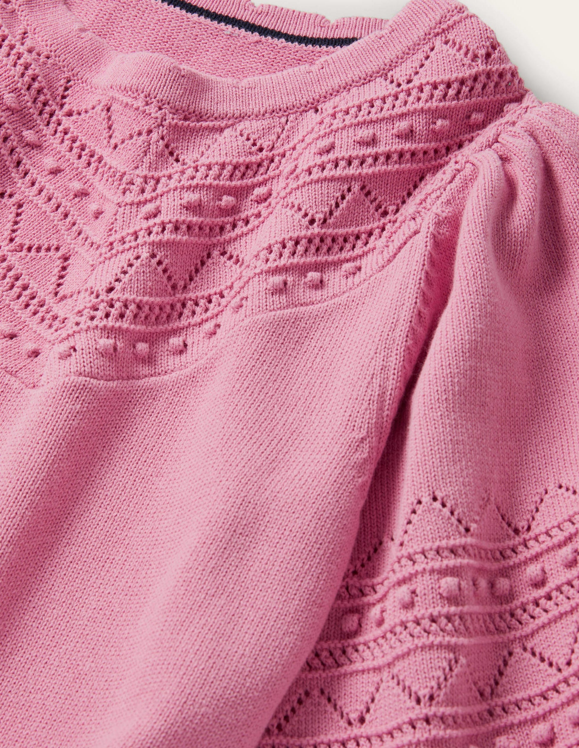 Wide Sleeve Knitted Dress-Formica Pink-7