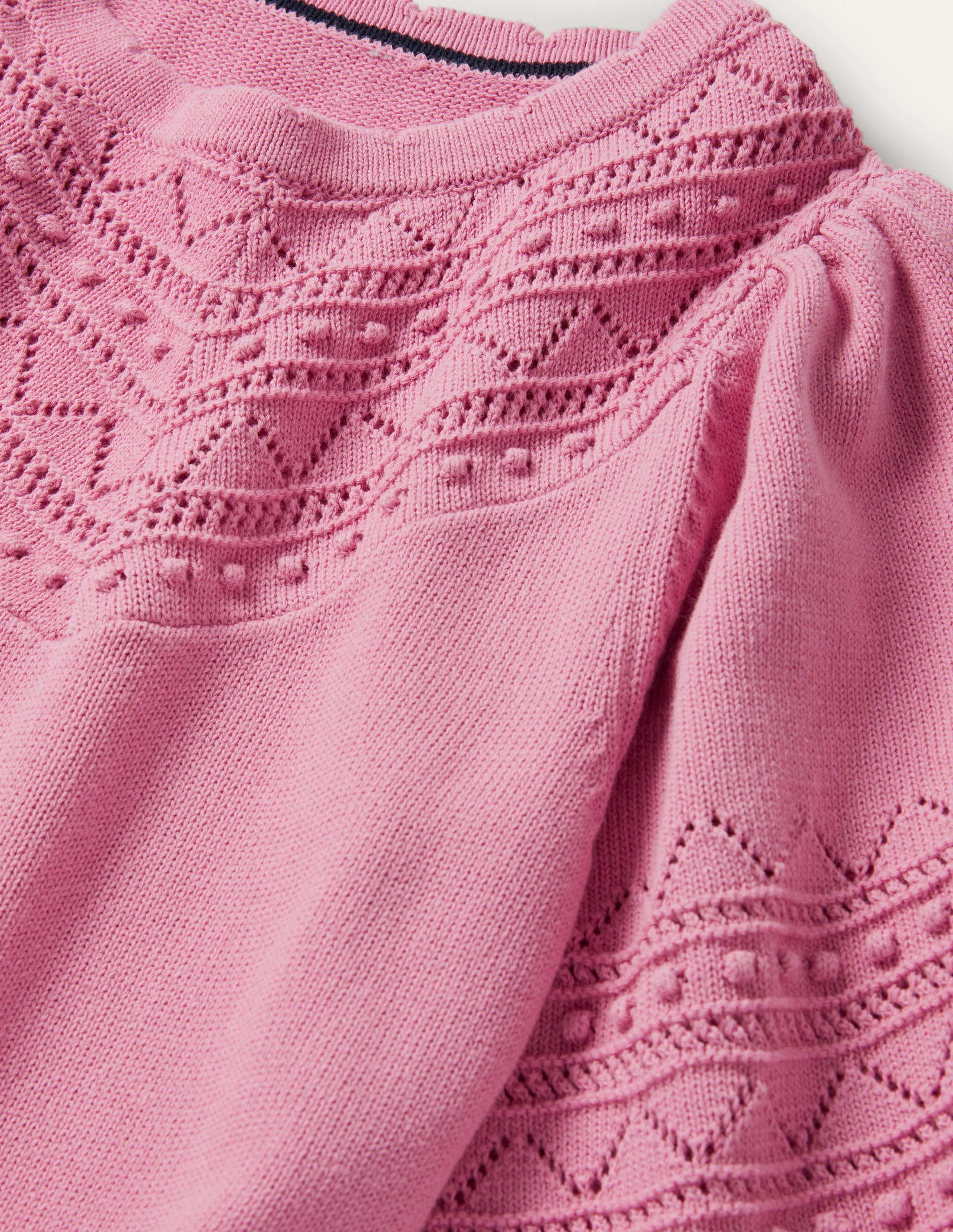 Wide Sleeve Knitted Dress-Formica Pink - Image 7