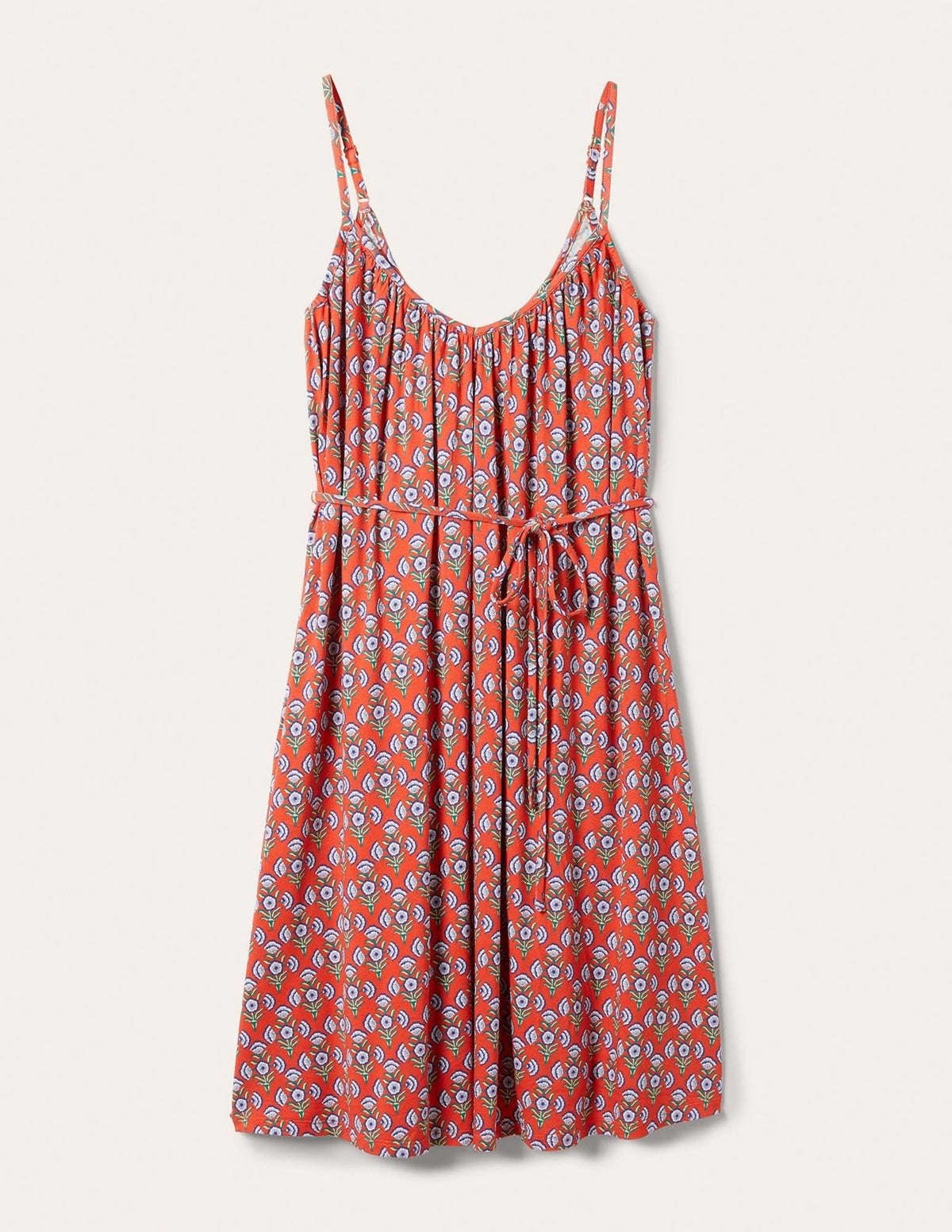 Strappy Jersey Dress-Firecracker, Poppy Geo - Image 5