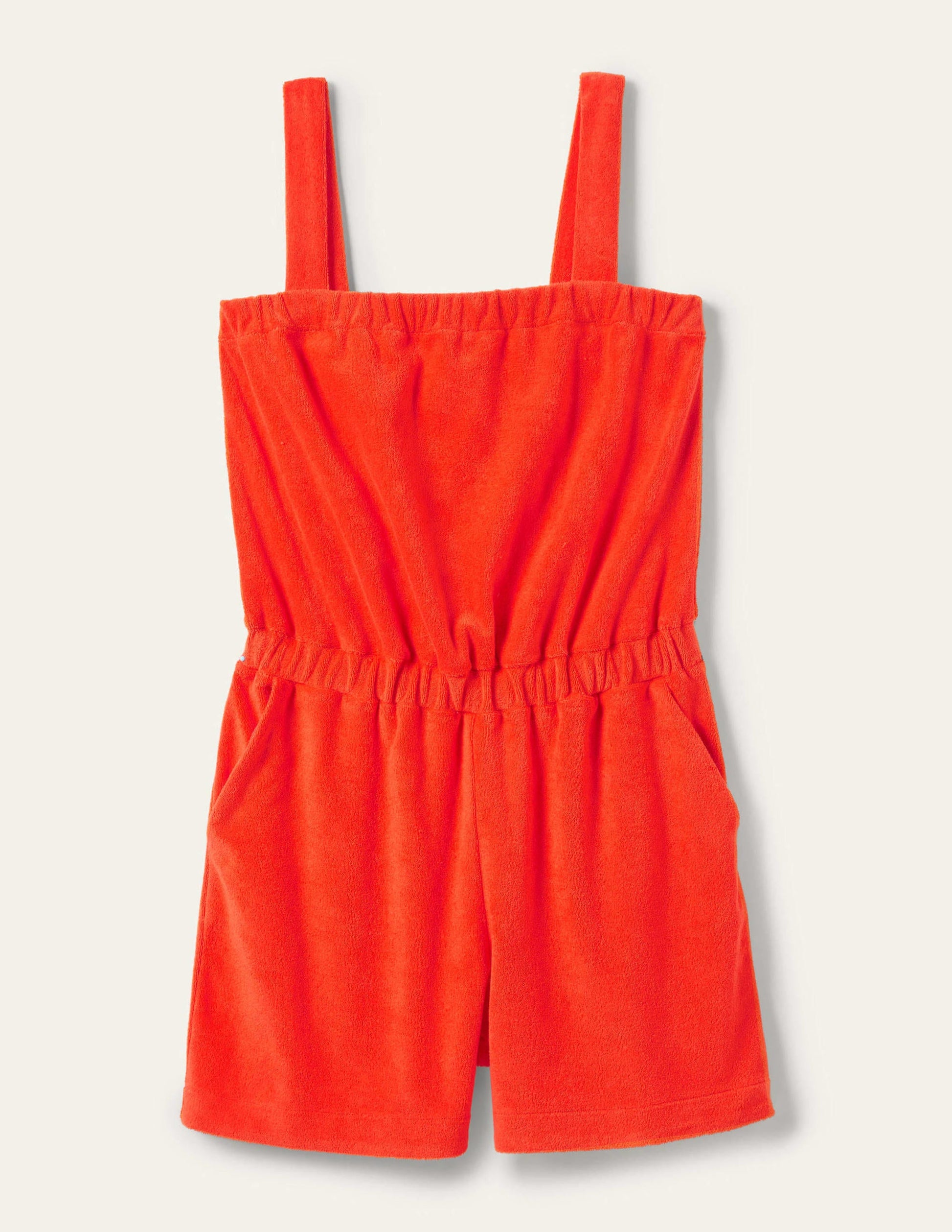 Erica Towelling Romper-Papaya-7