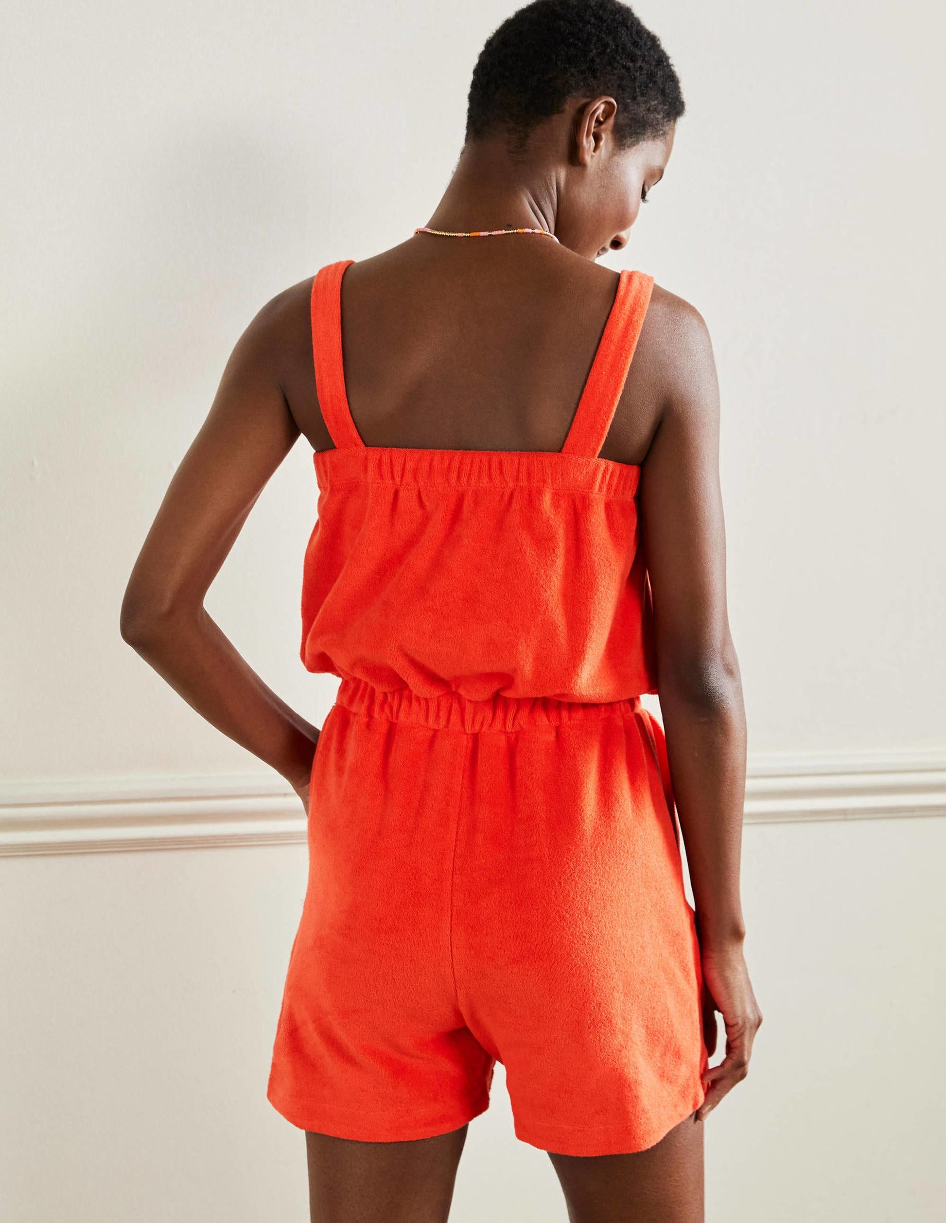 Erica Towelling Romper-Papaya-3