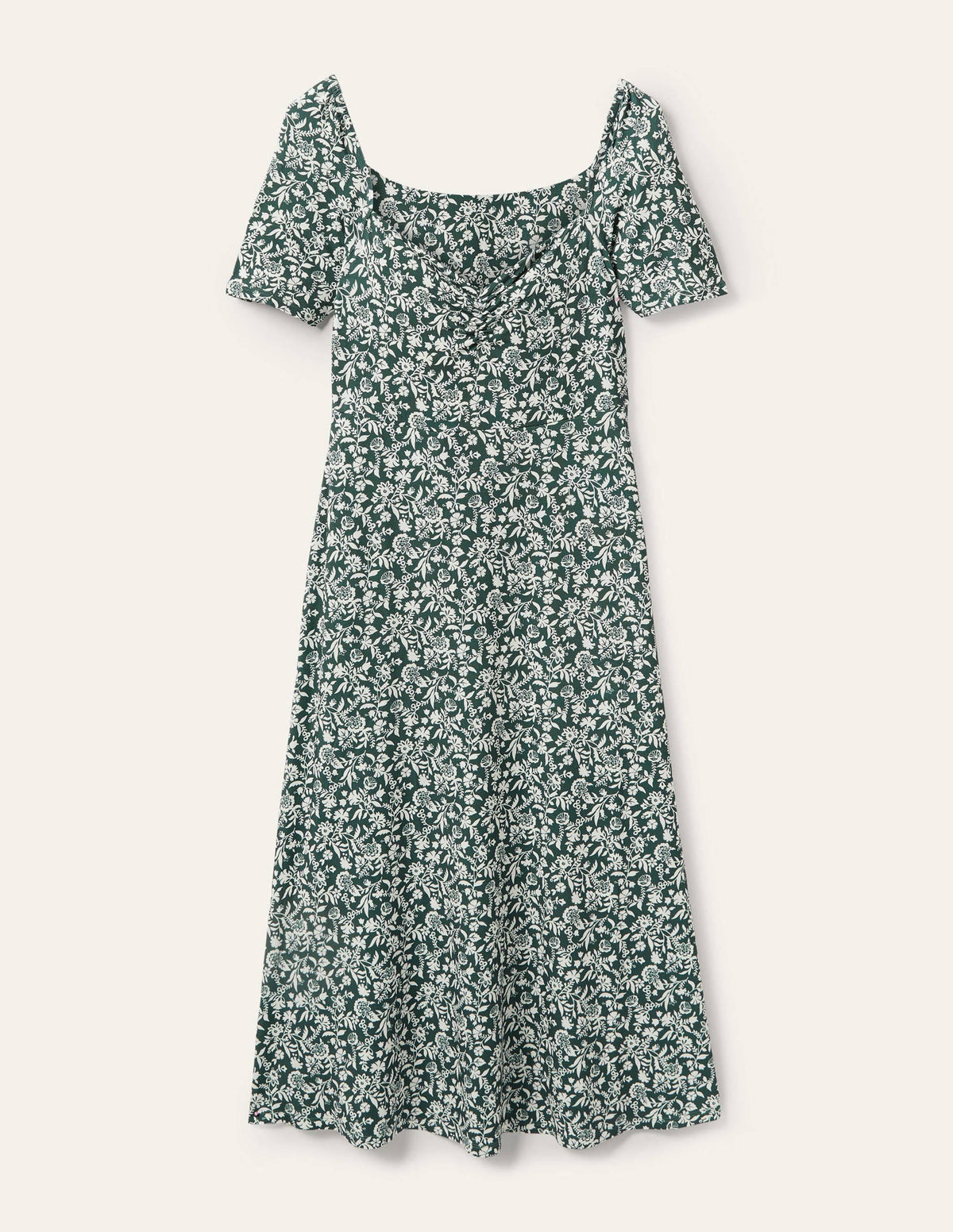 Sweetheart Jersey Midi Dress-Trekking Green, Flora Charm-6