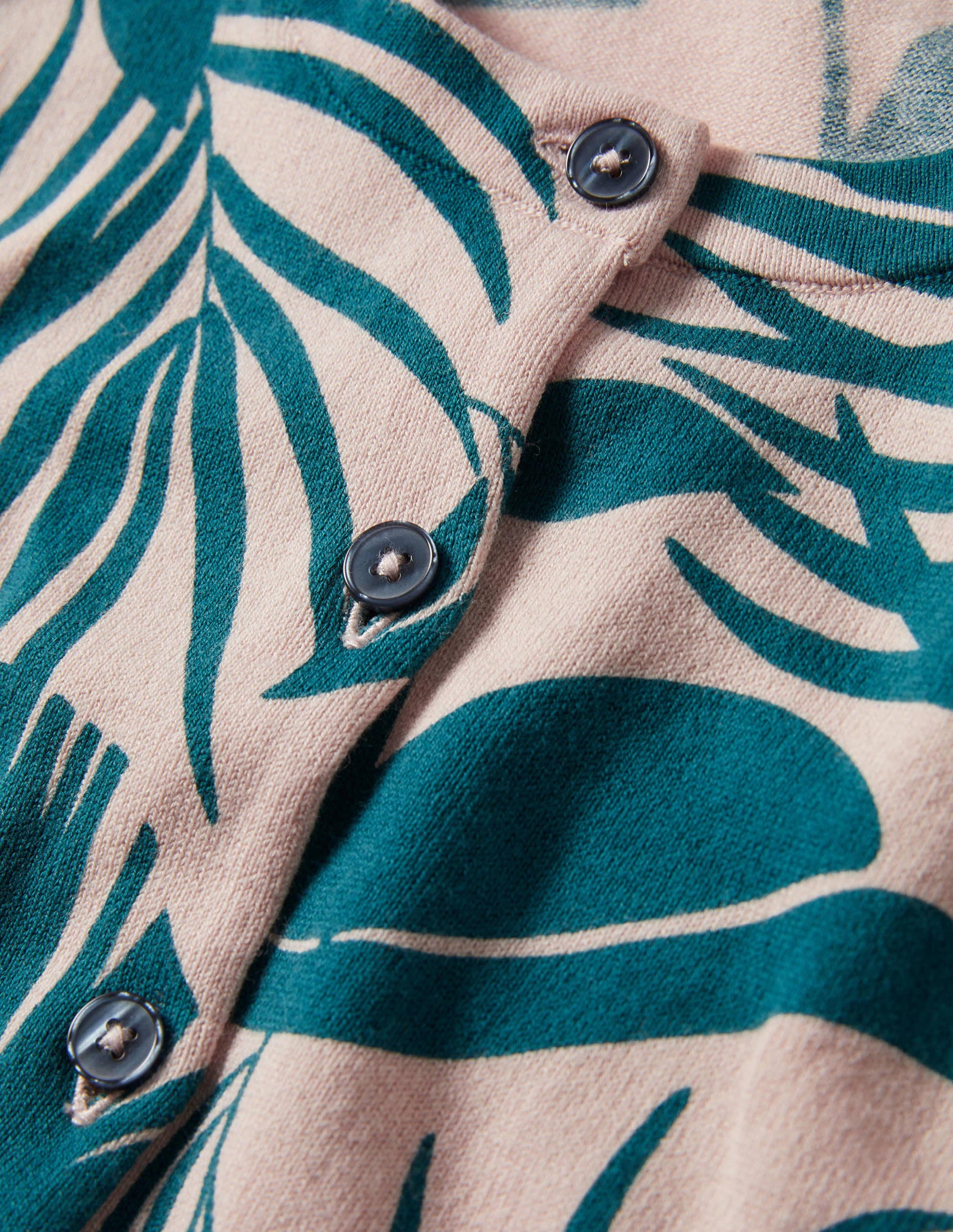 Cotton Crew Neck Cardigan-Milkshake, Tropic Foliage-7