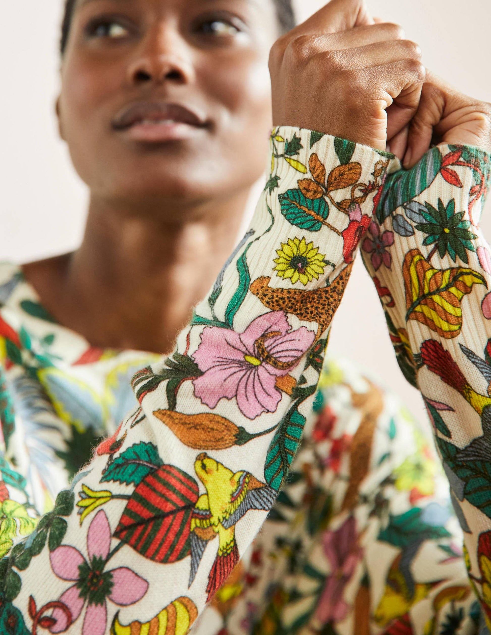 Margot Cashmere Sweater-Multi, Exotic Paradise-2