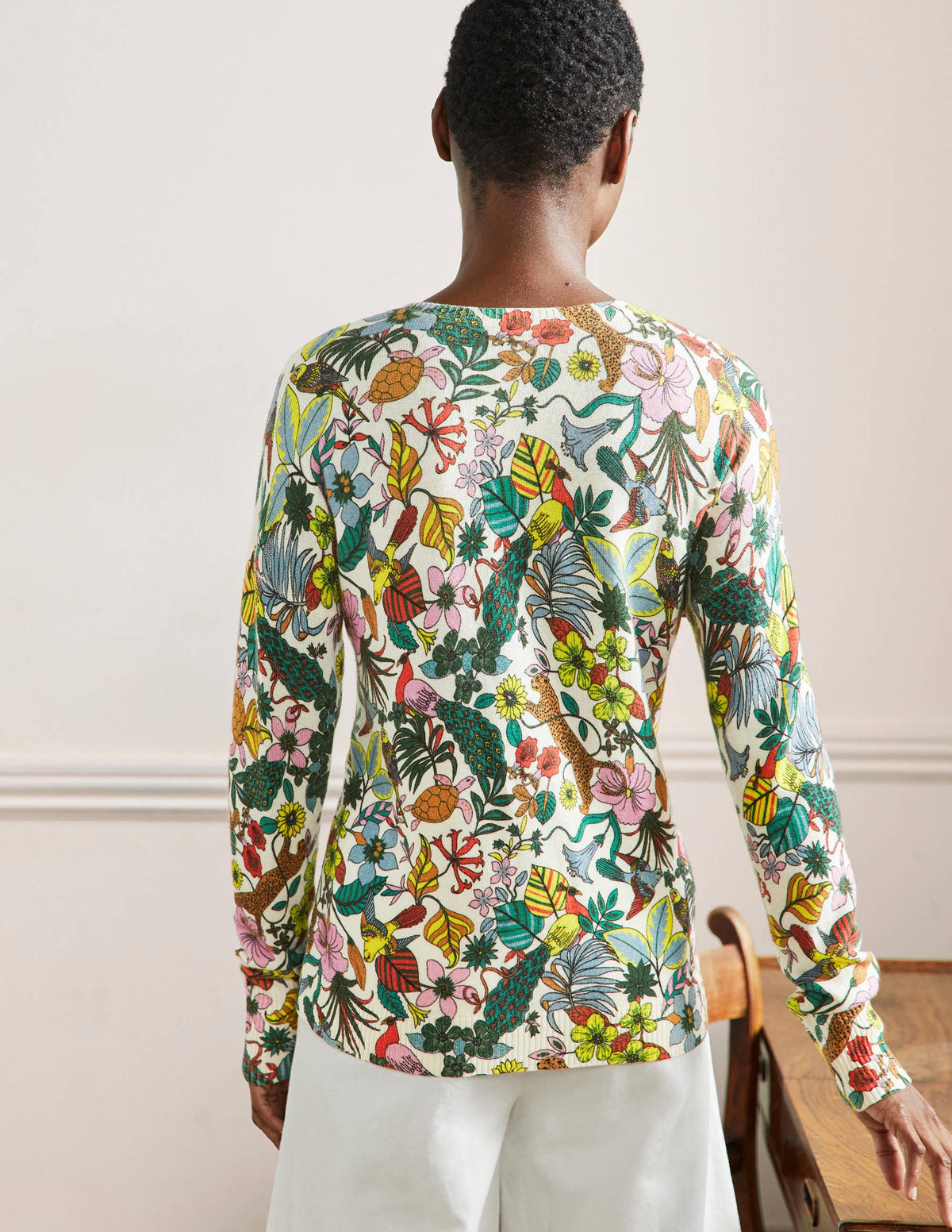 Margot Cashmere Sweater-Multi, Exotic Paradise - Image 3