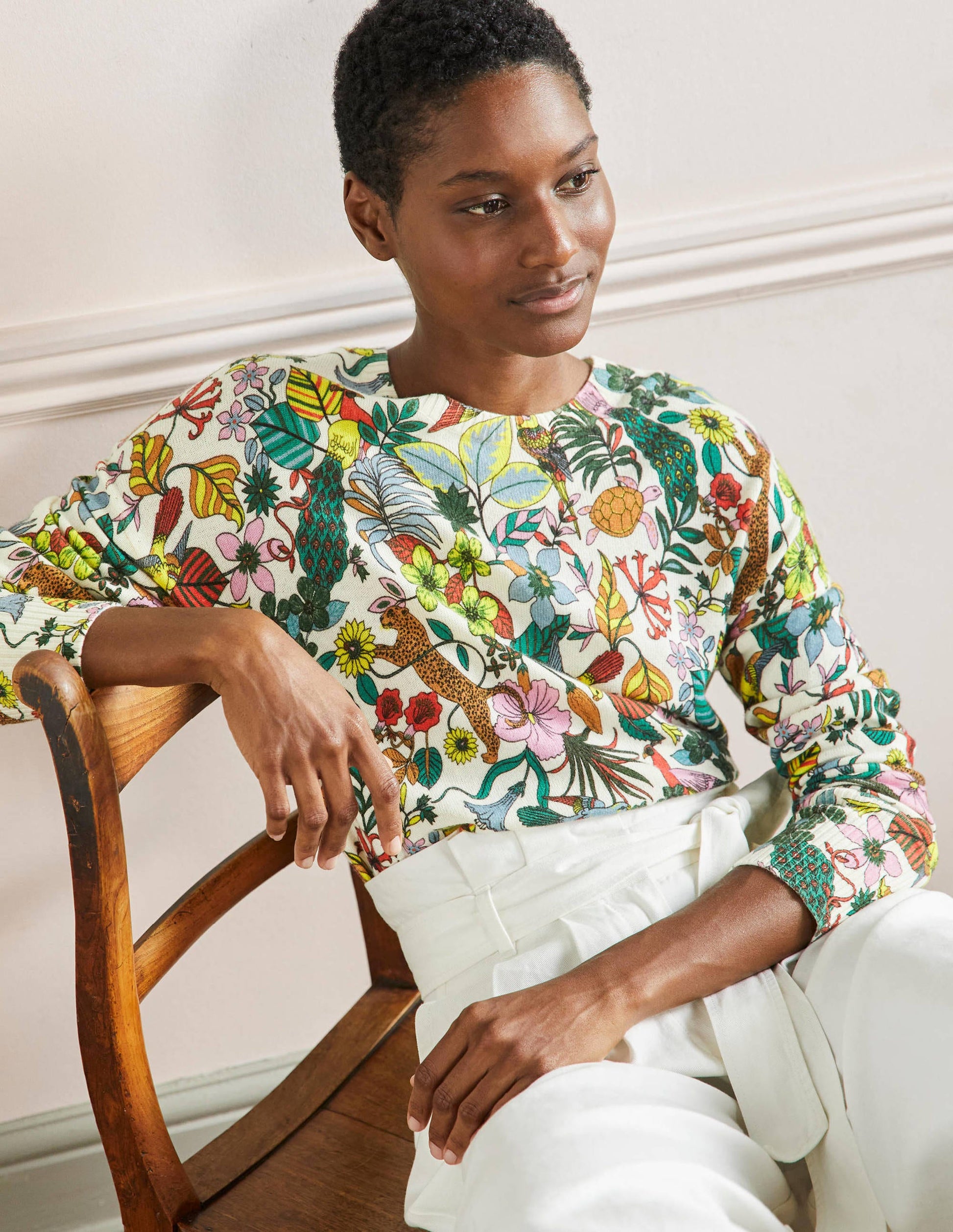 Margot Cashmere Sweater-Multi, Exotic Paradise-4