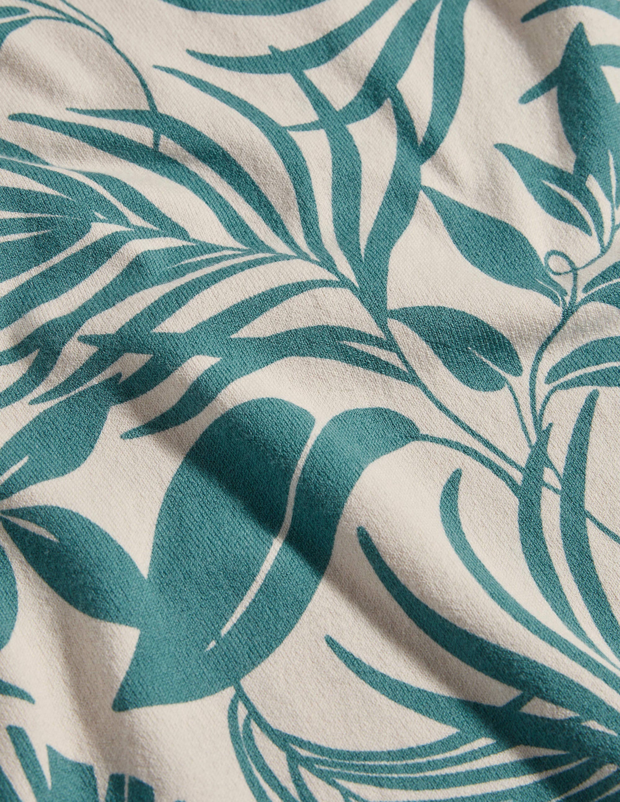 Cotton Crew Knitted Top-Milkshake, Tropic Foliage - Image 6