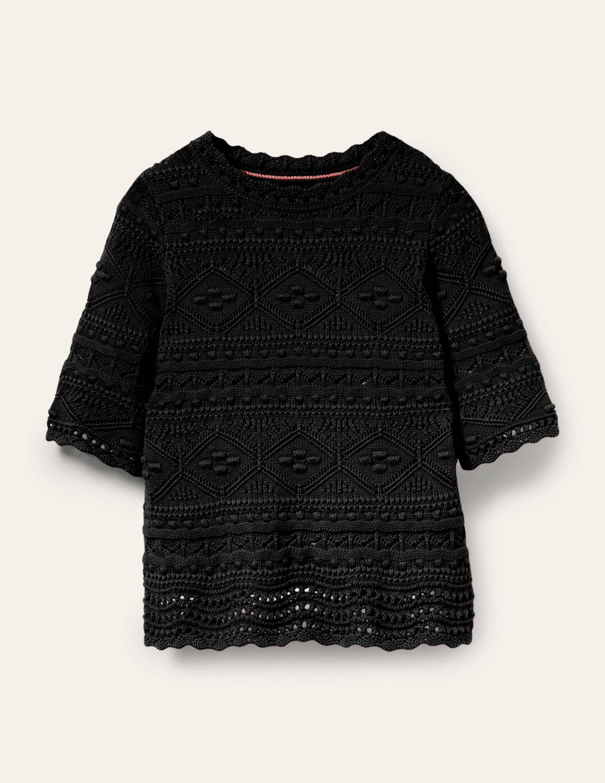 Claudia Textured Knitted Top-Black-5