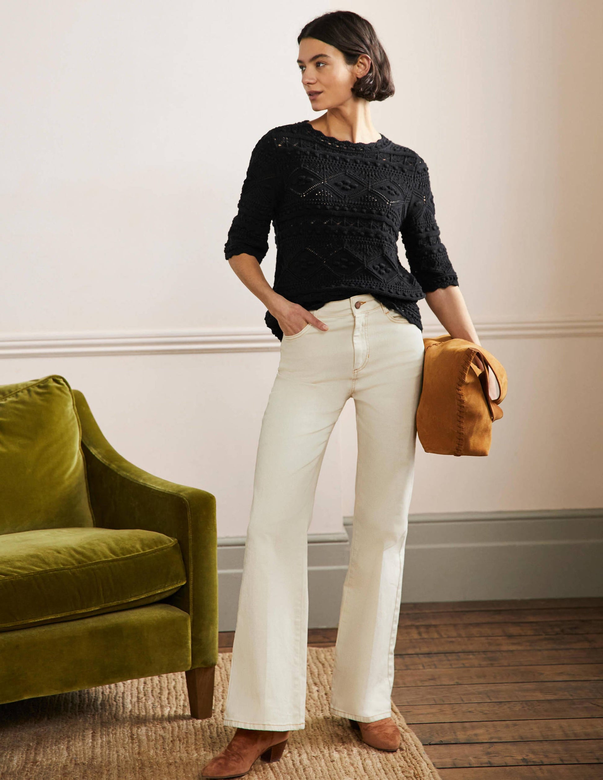 Claudia Textured Knitted Top-Black-3