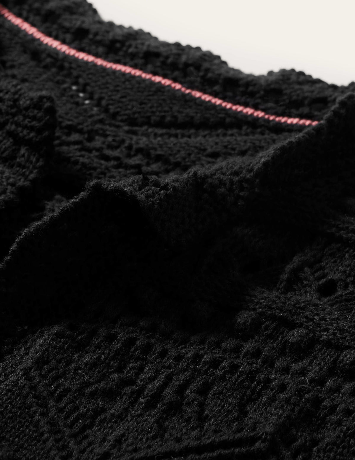 Claudia Textured Knit Cardigan-Black-5