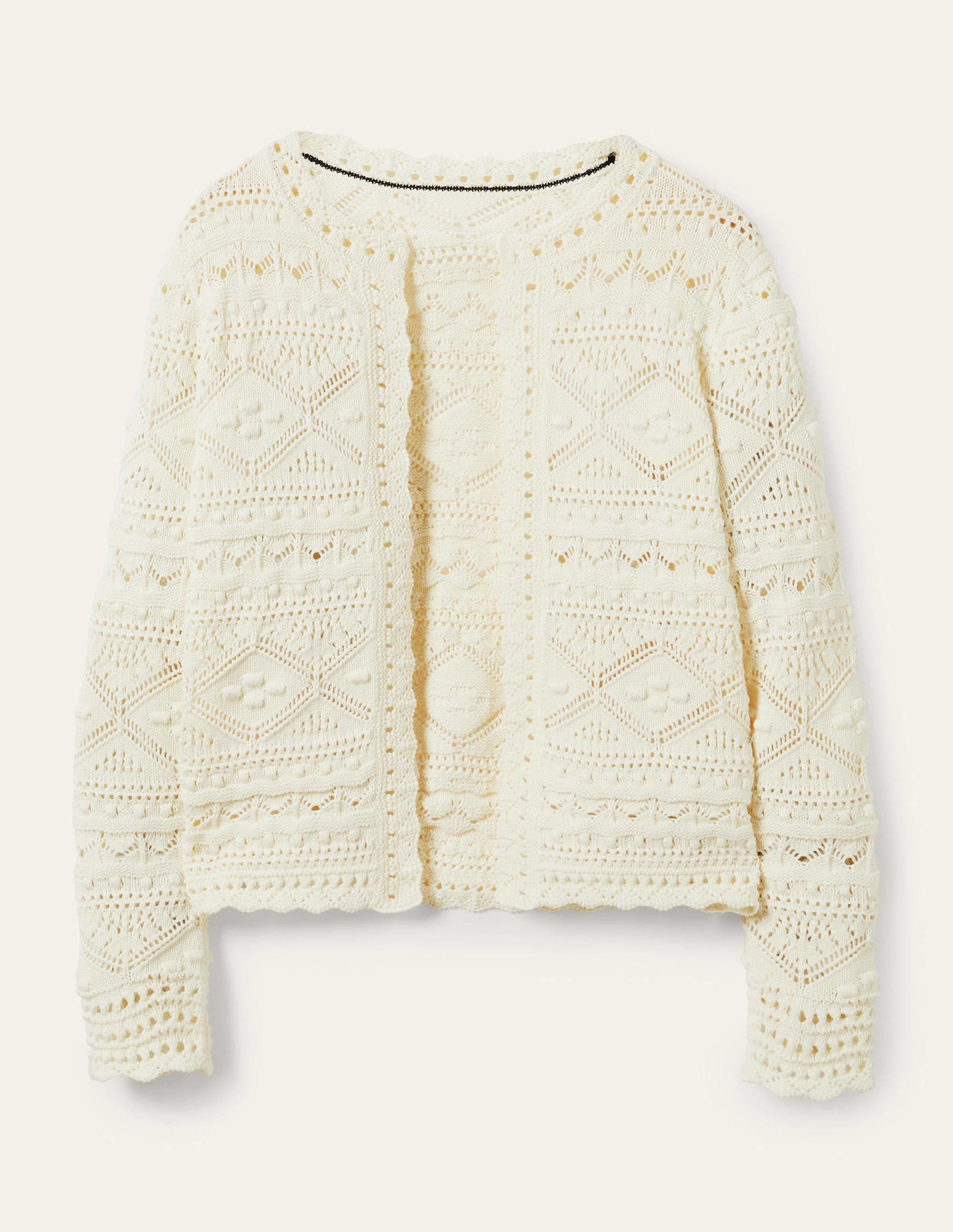 Claudia Textured Knit Cardigan-Black-6