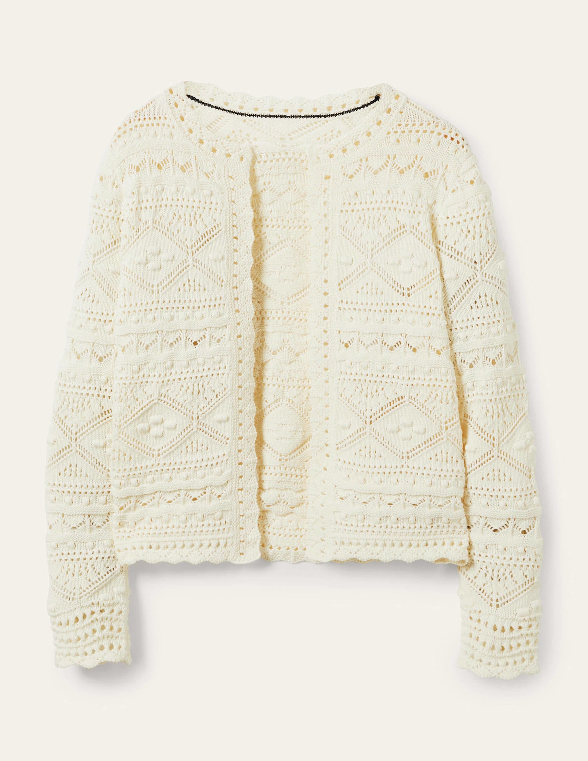 Claudia Textured Knit Cardigan-Black - Image 6