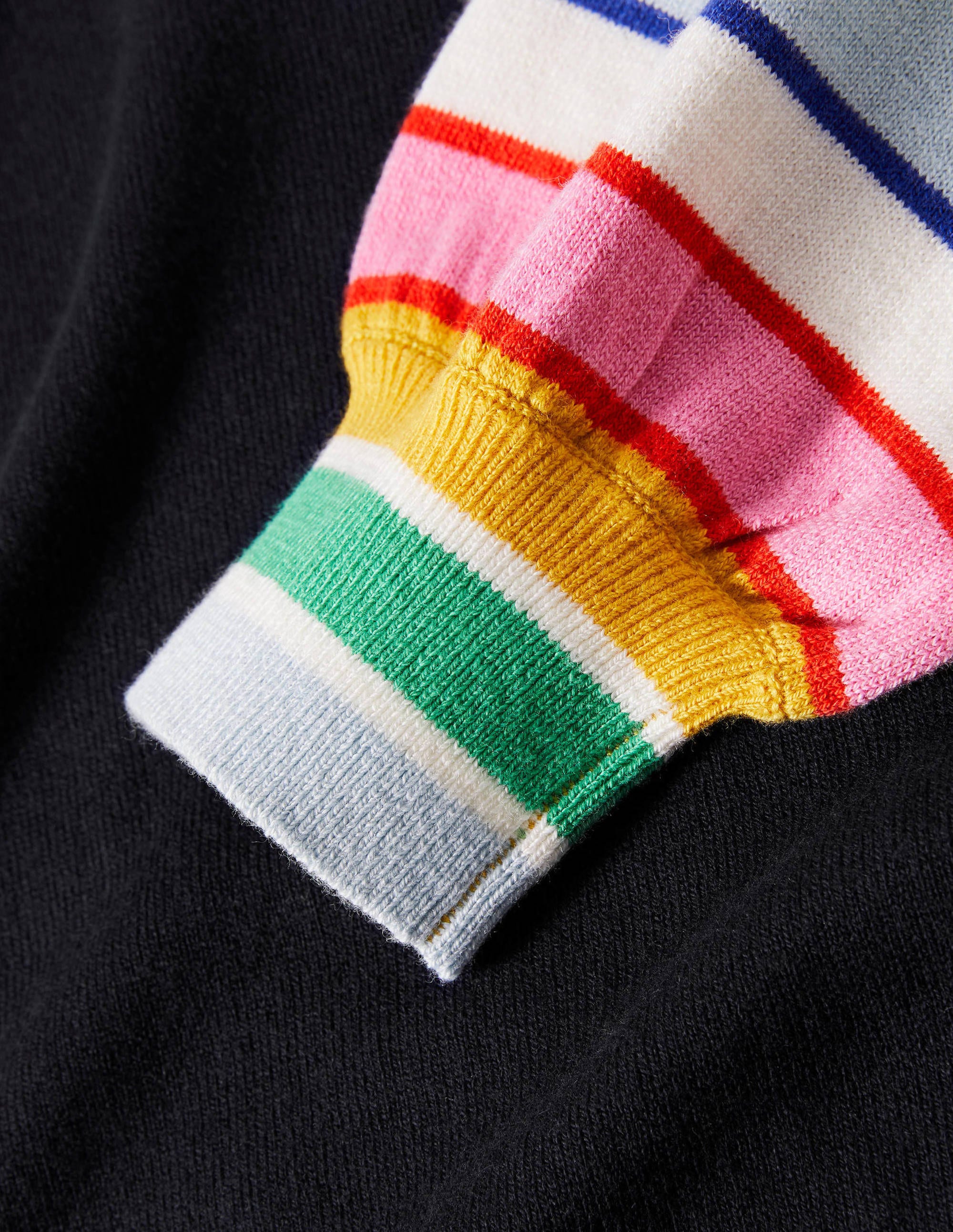 Striped Square Neck Sweater-Navy - Image 5